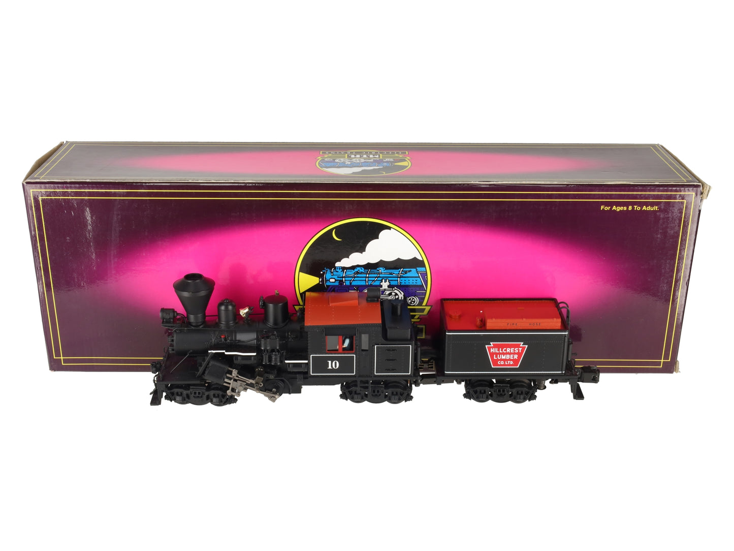 MTH 20-3039-1 O Gauge Hill Crest Lumber Co. Climax Logging Locomotive #10 w/PS2 EX/Box