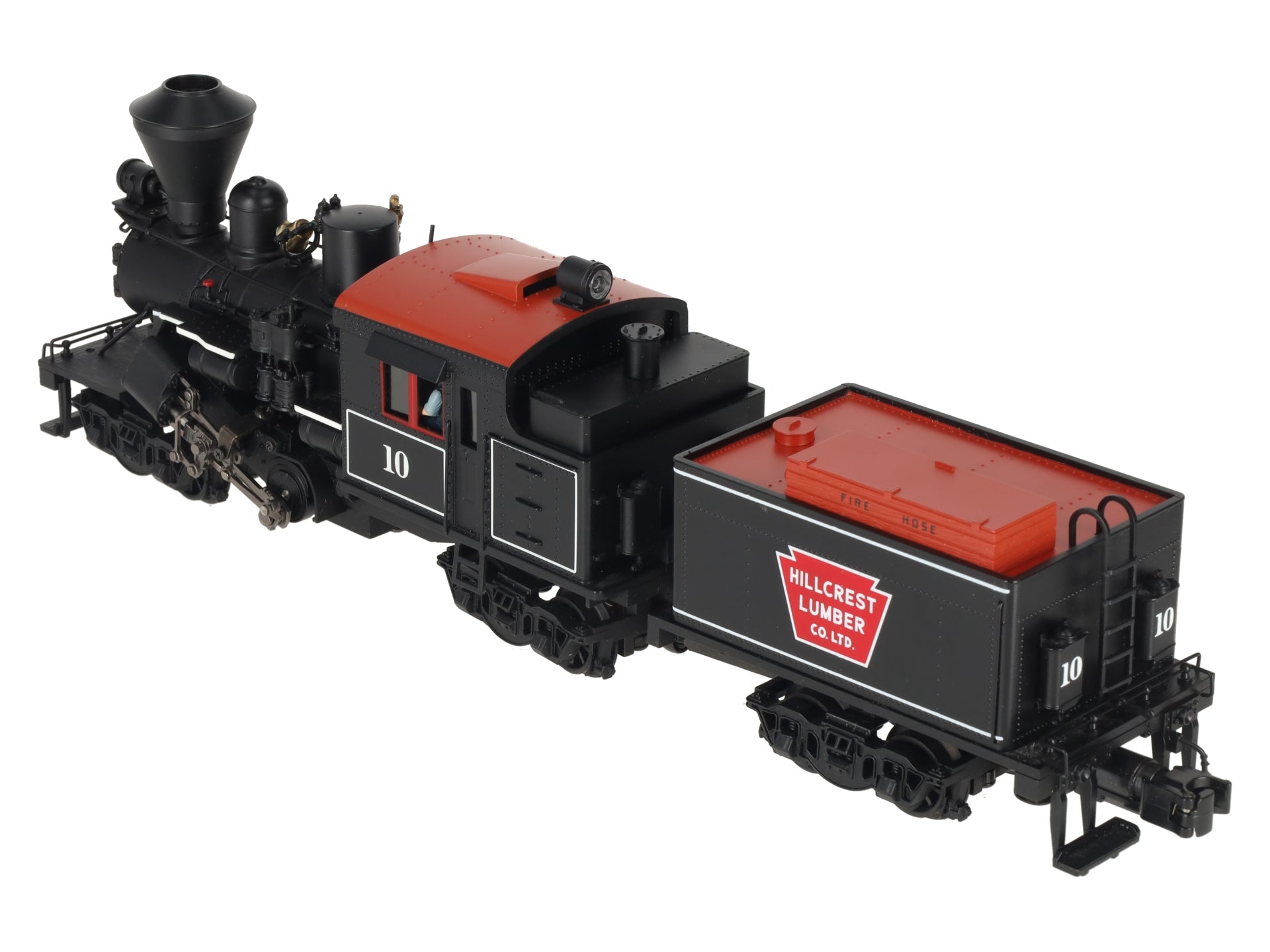 MTH 20-3039-1 O Gauge Hill Crest Lumber Co. Climax Logging Locomotive #10 w/PS2 EX/Box