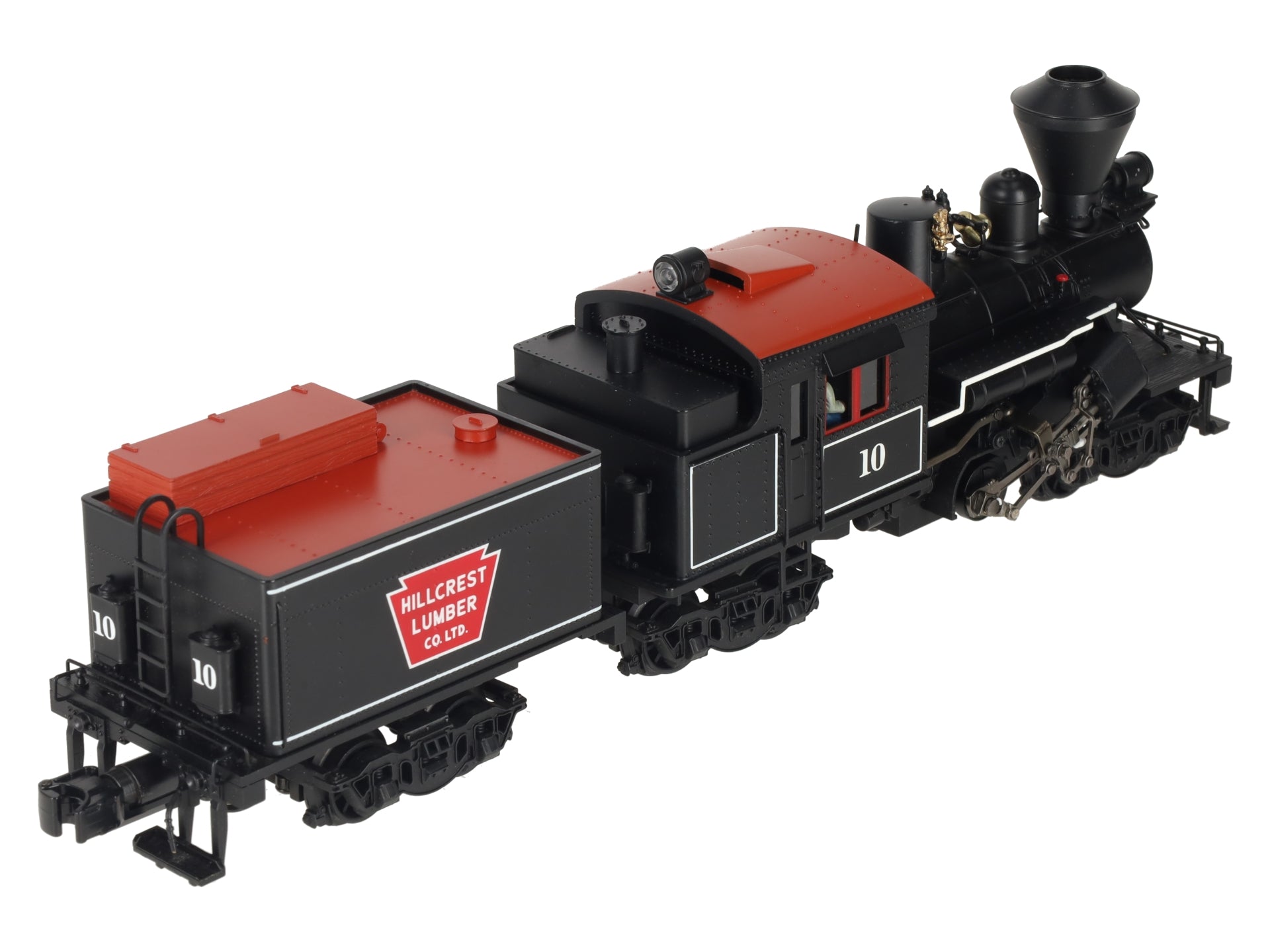 MTH 20-3039-1 O Gauge Hill Crest Lumber Co. Climax Logging Locomotive #10 w/PS2 EX/Box
