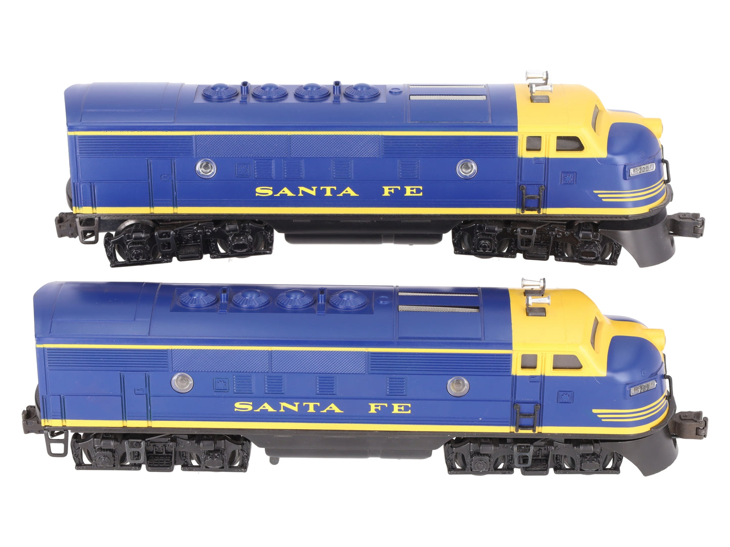 Lionel 6-18117 O Gauge Santa Fe Blue/Yellow F3 AA Diesel Set EX/Box