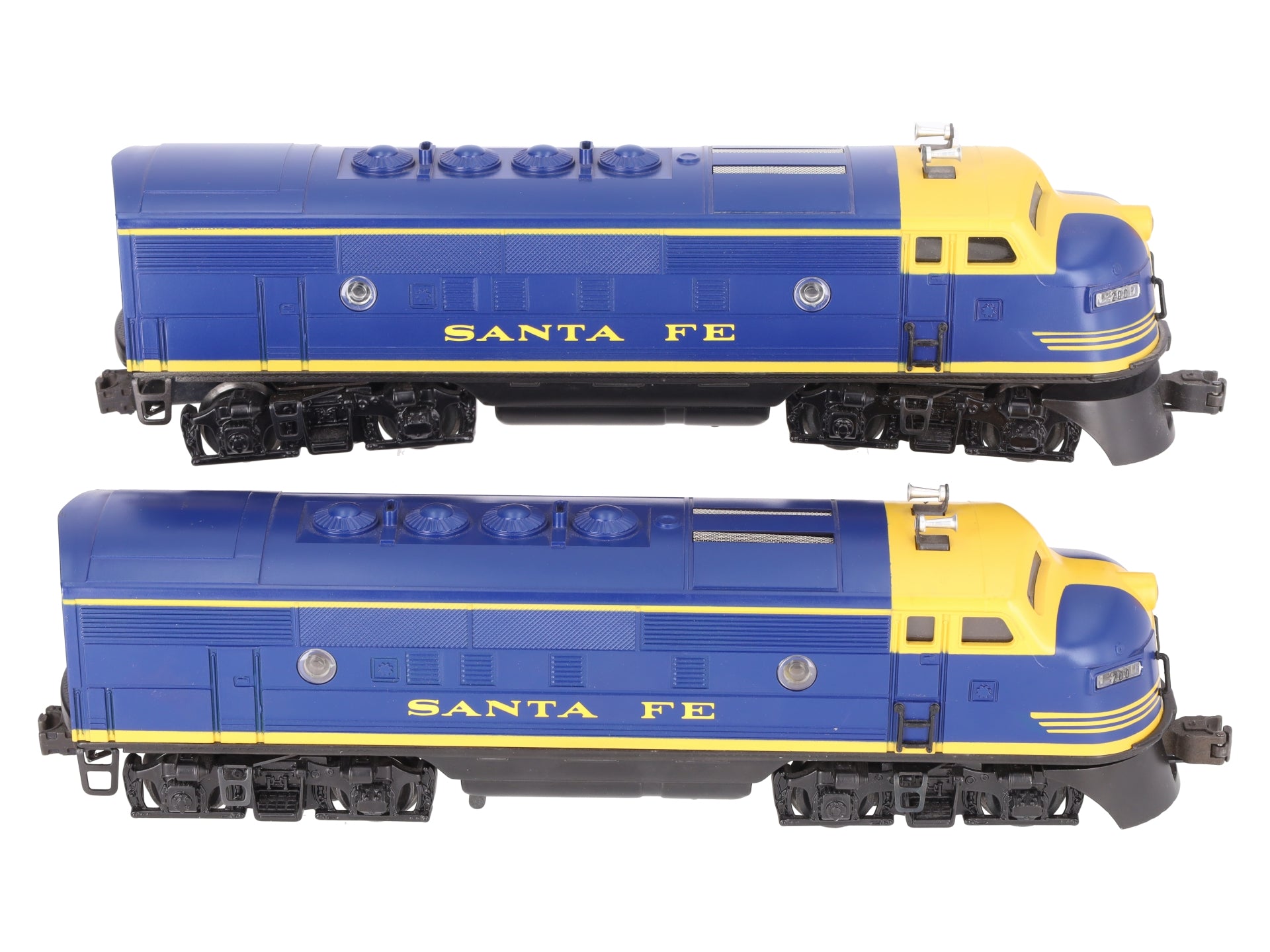 Lionel 6-18117 O Gauge Santa Fe Blue/Yellow F3 AA Diesel Set EX/Box