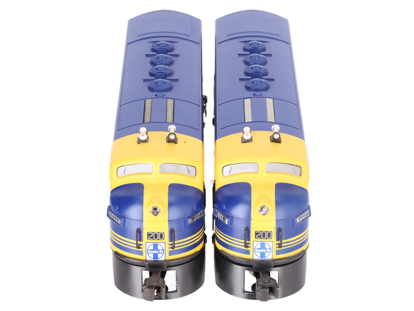 Lionel 6-18117 O Gauge Santa Fe Blue/Yellow F3 AA Diesel Set EX/Box