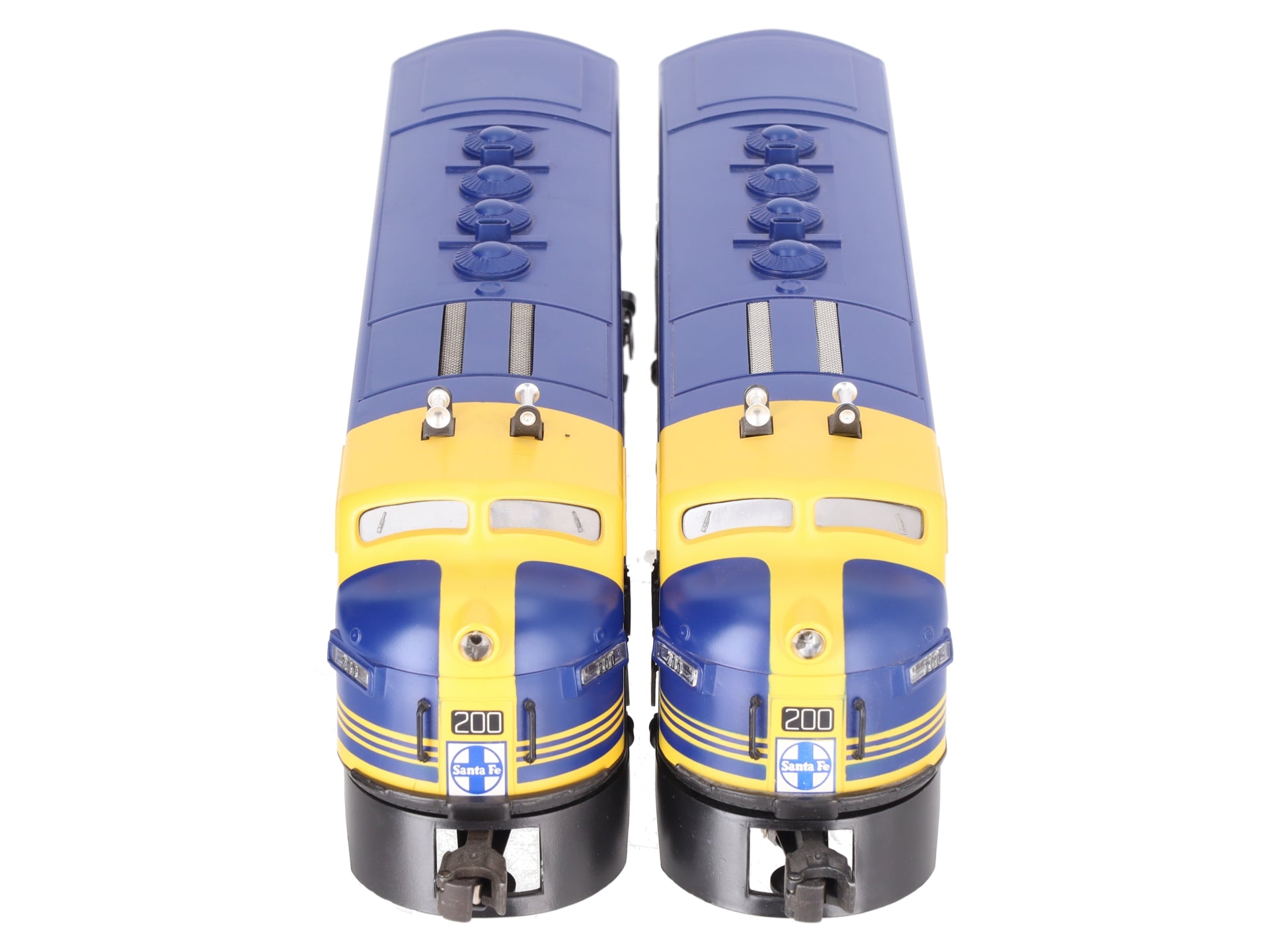 Lionel 6-18117 O Gauge Santa Fe Blue/Yellow F3 AA Diesel Set EX/Box