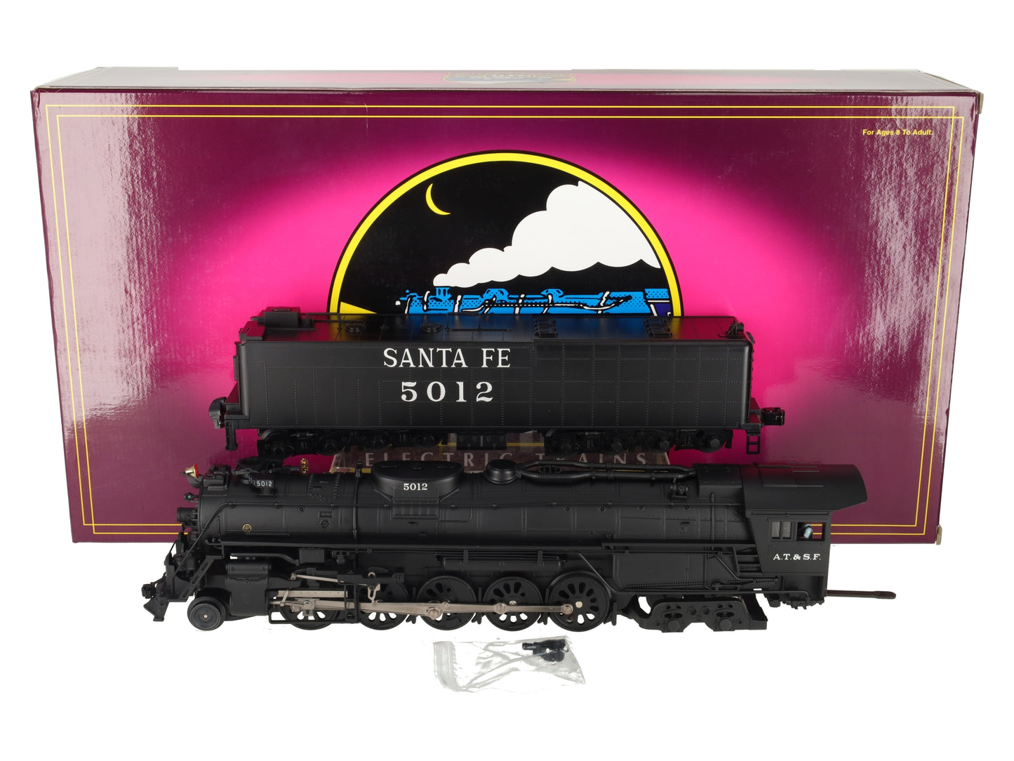 MTH 20-3056-1 O Santa Fe 2-10-4 Texas Steam Engine And Tender w/PS2 #5012 EX/Box