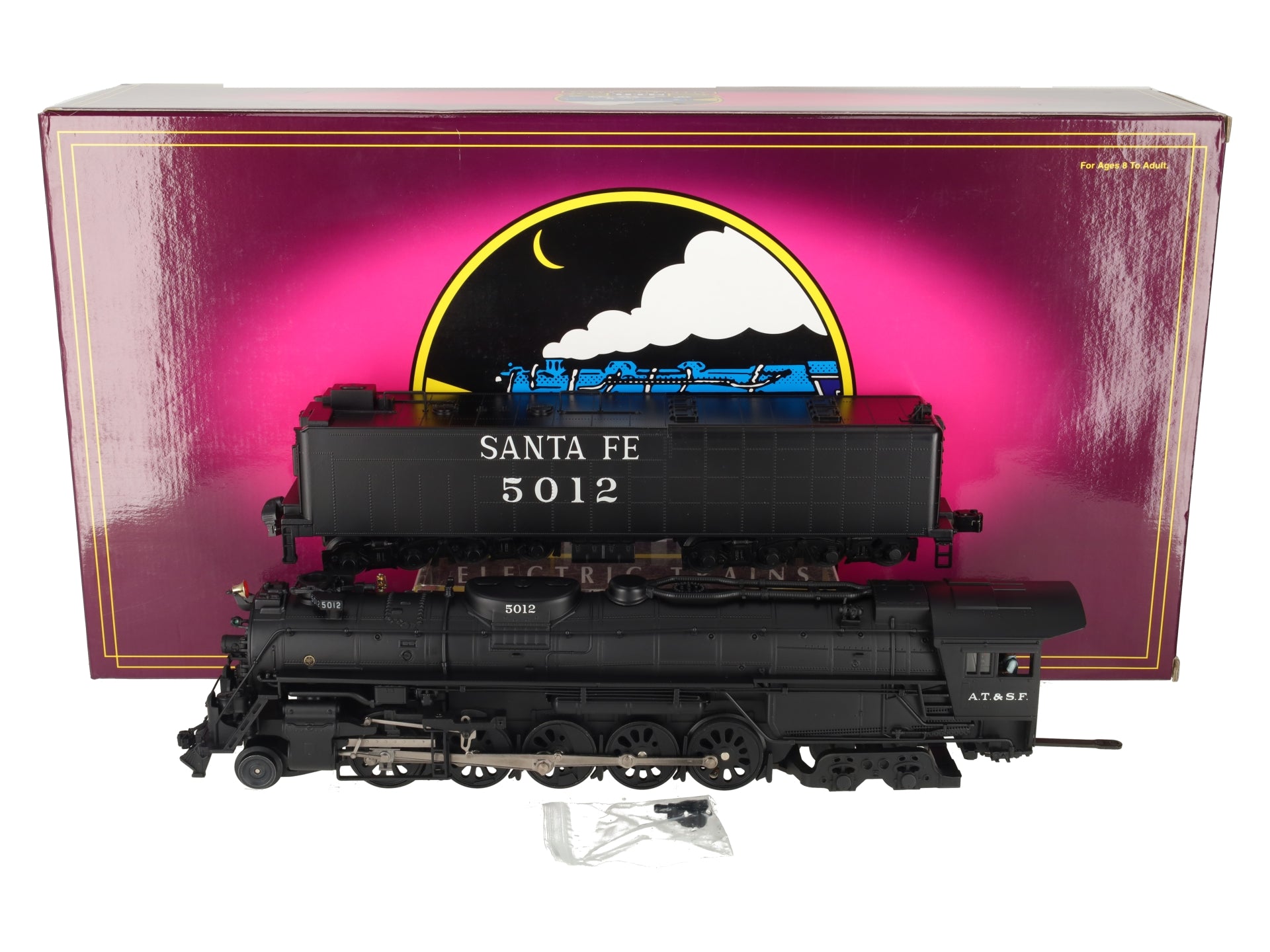 MTH 20-3056-1 O Santa Fe 2-10-4 Texas Steam Engine And Tender w/PS2 #5012 EX/Box