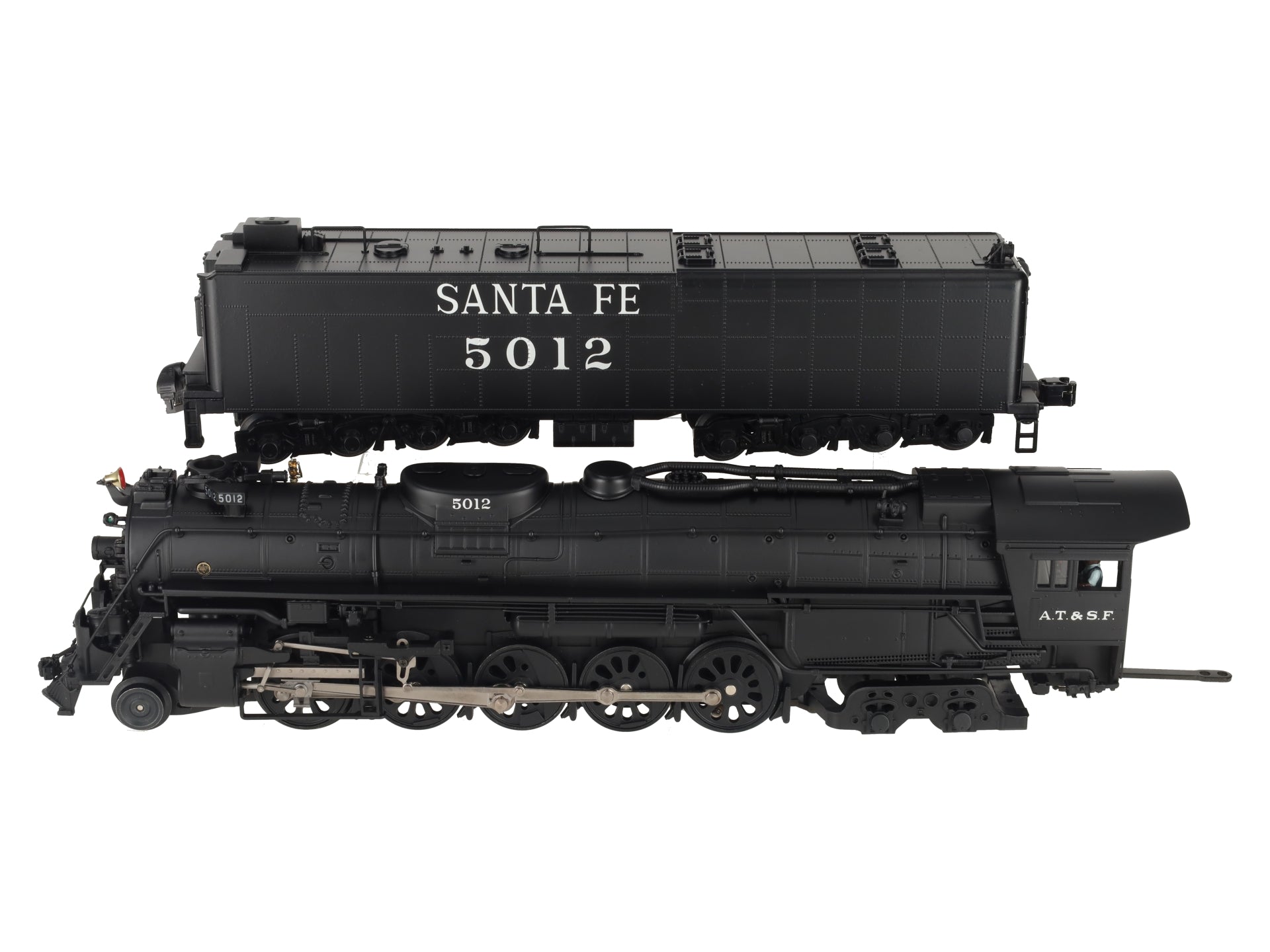MTH 20-3056-1 O Santa Fe 2-10-4 Texas Steam Engine And Tender w/PS2 #5012 EX/Box