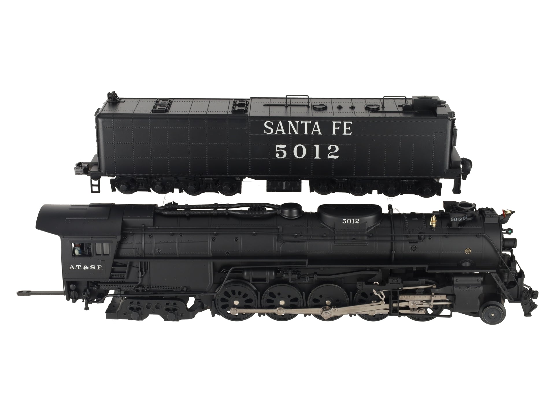MTH 20-3056-1 O Santa Fe 2-10-4 Texas Steam Engine And Tender w/PS2 #5012 EX/Box