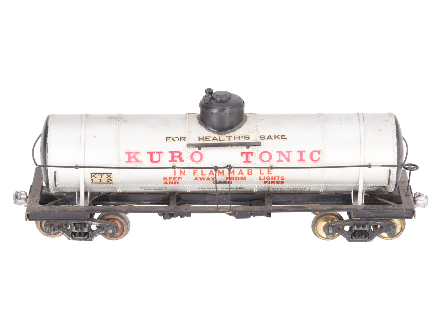 O Scale BRASS Custom Kuro Tonic Tank Car #112 (2 Rail)