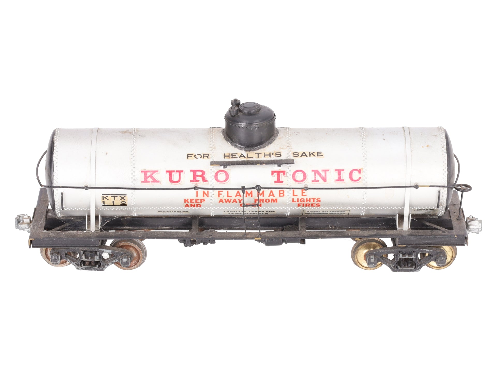 O Scale BRASS Custom Kuro Tonic Tank Car #112 (2 Rail)