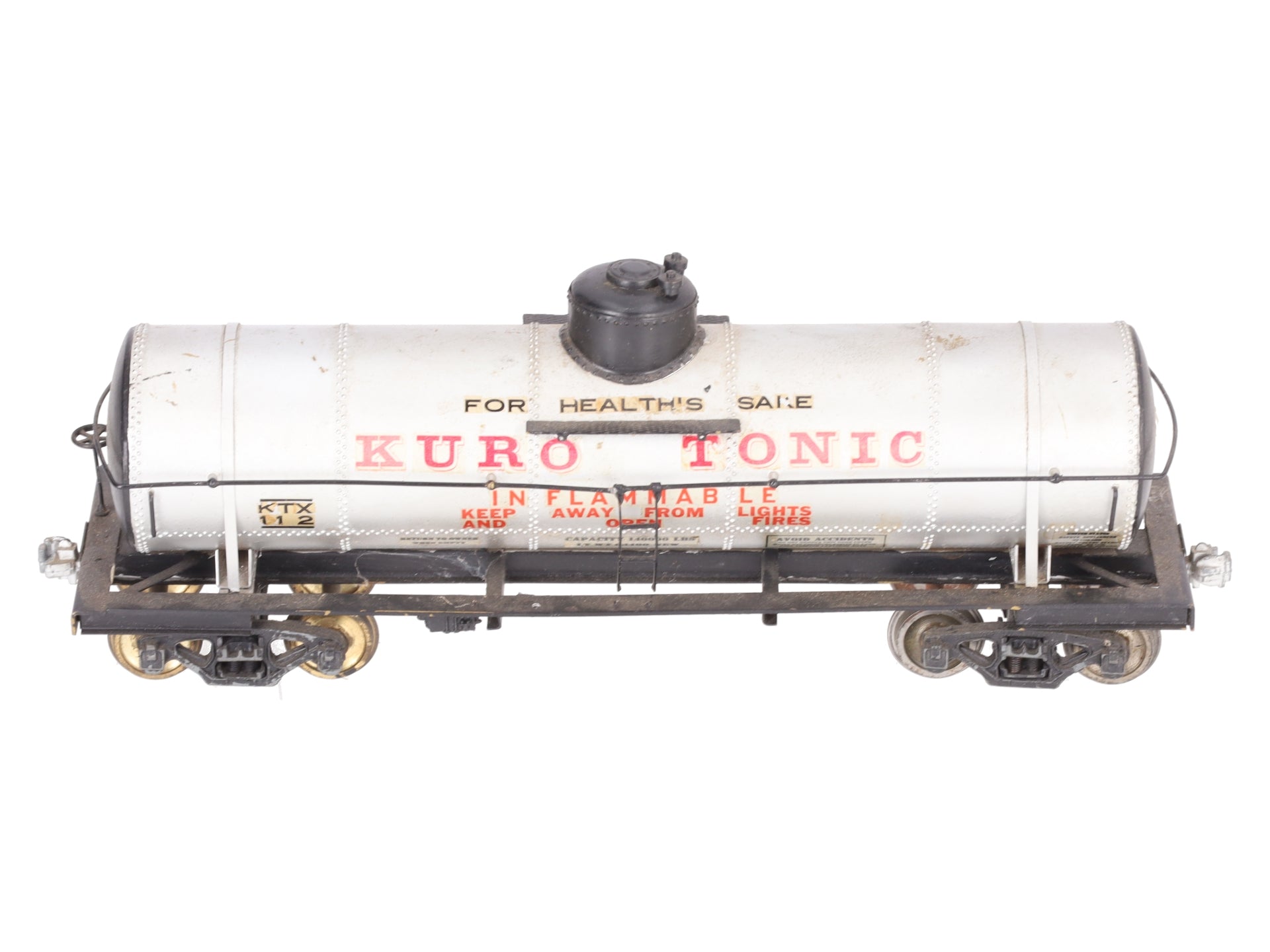 O Scale BRASS Custom Kuro Tonic Tank Car #112 (2 Rail)