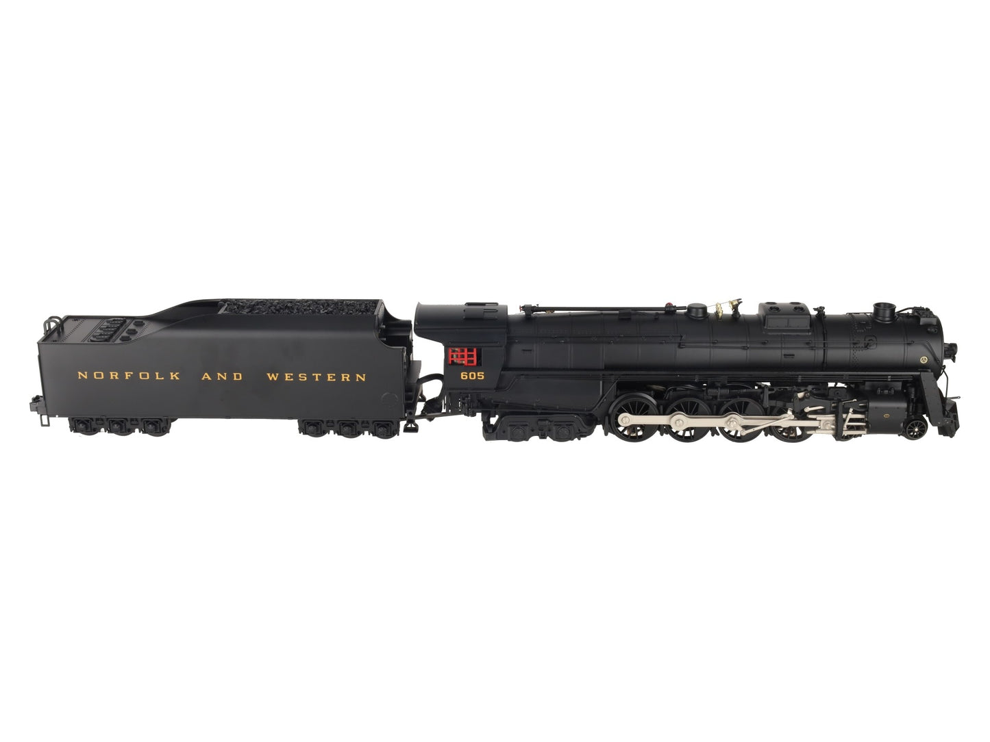 MTH 20-3058-1 N&W 4-8-4 Unshrouded J-Class Steam Loco & Tender #605 with PS2 EX/Box