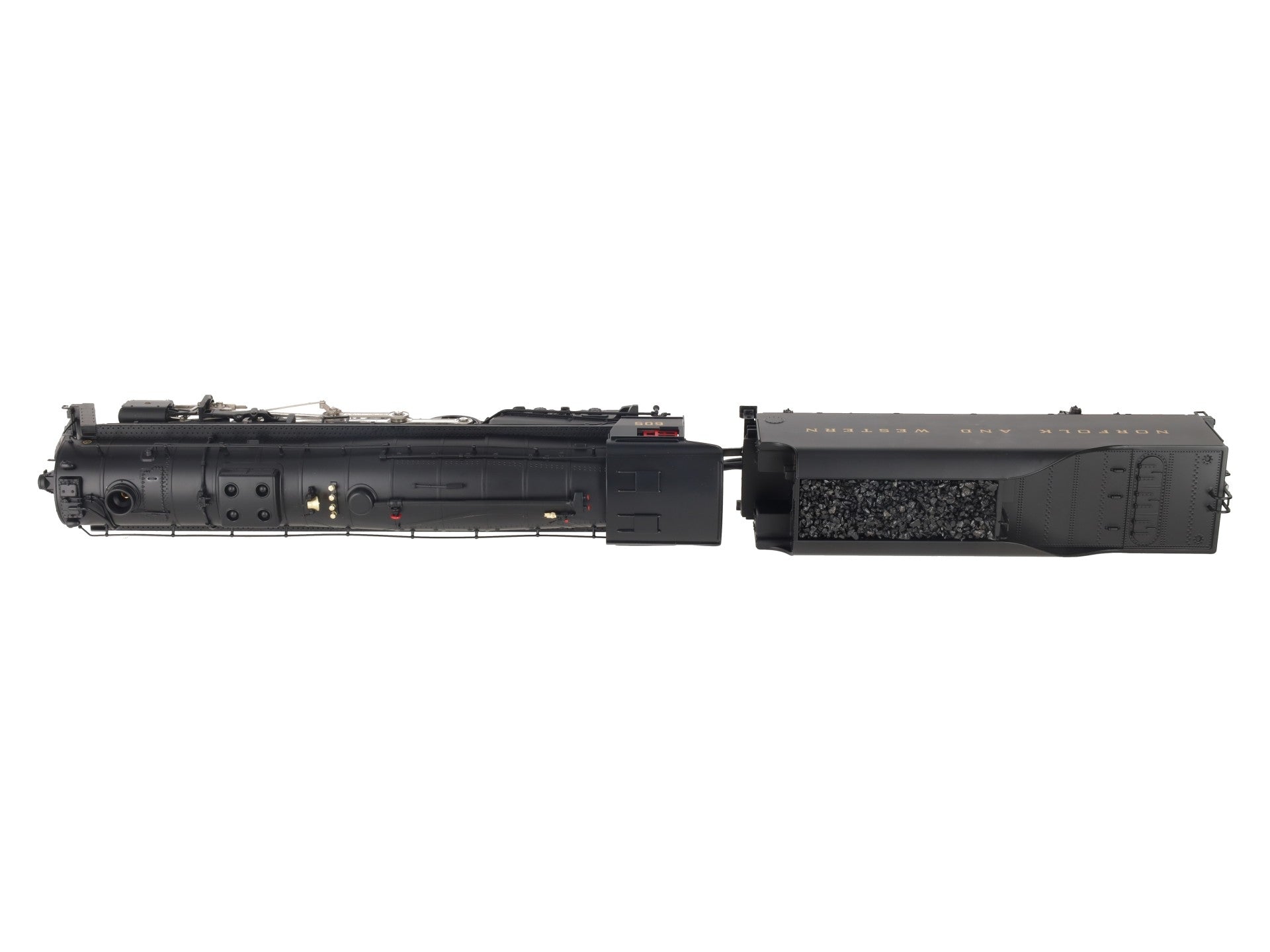 MTH 20-3058-1 N&W 4-8-4 Unshrouded J-Class Steam Loco & Tender #605 with PS2 EX/Box