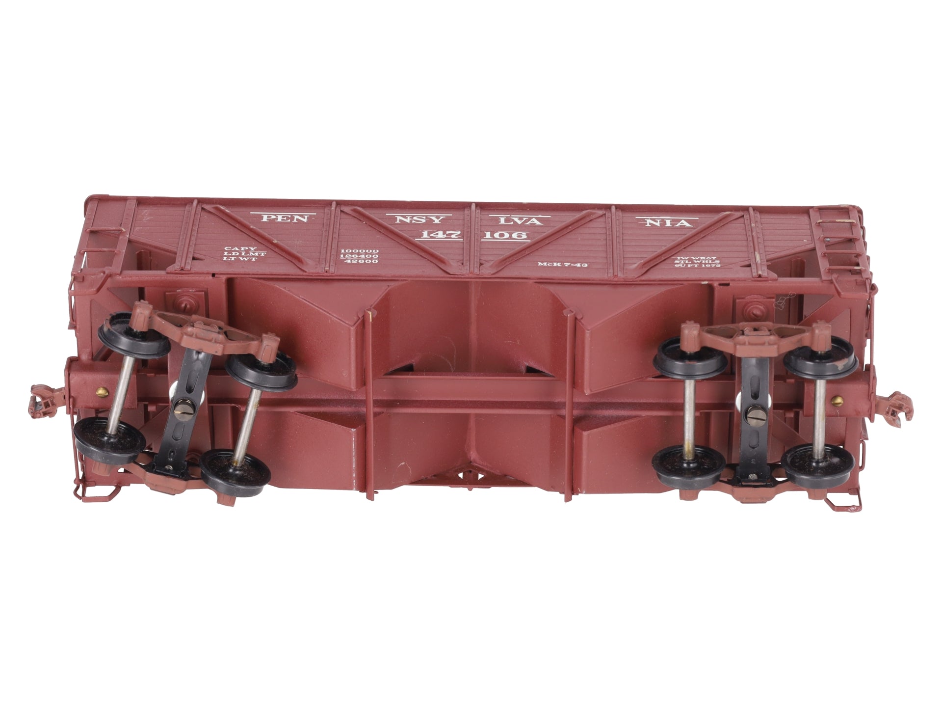 O Scale BRASS Custom PRR Hopper #147106 (2 Rail)