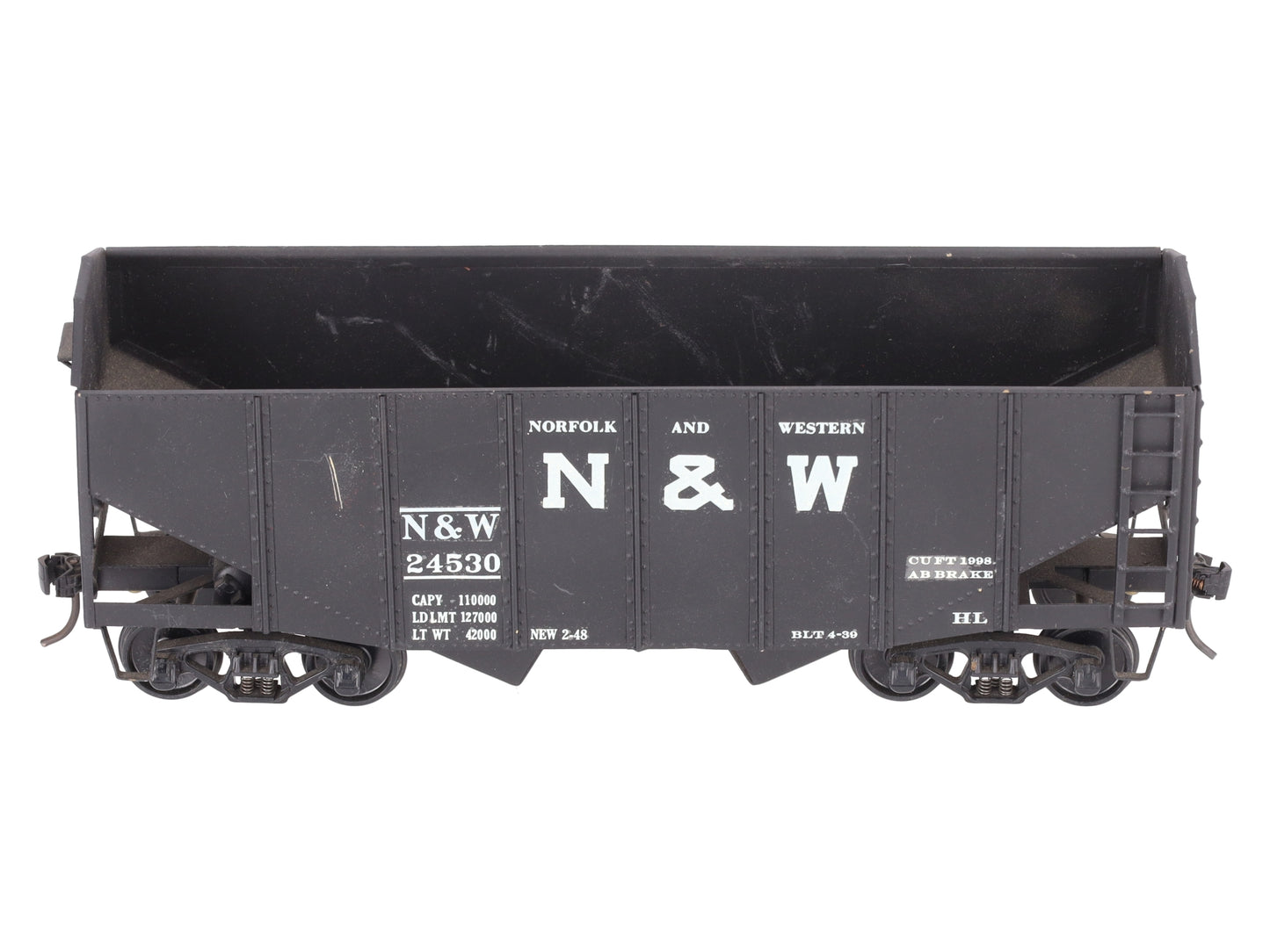 O Scale BRASS Custom N&W Hopper #24530 (2 Rail)