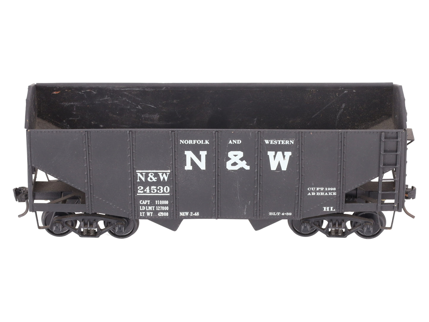 O Scale BRASS Custom N&W Hopper #24530 (2 Rail)