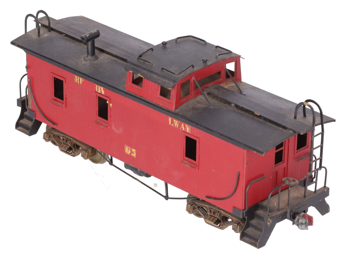 O Scale BRASS Custom Painted Caboose (2 Rail)