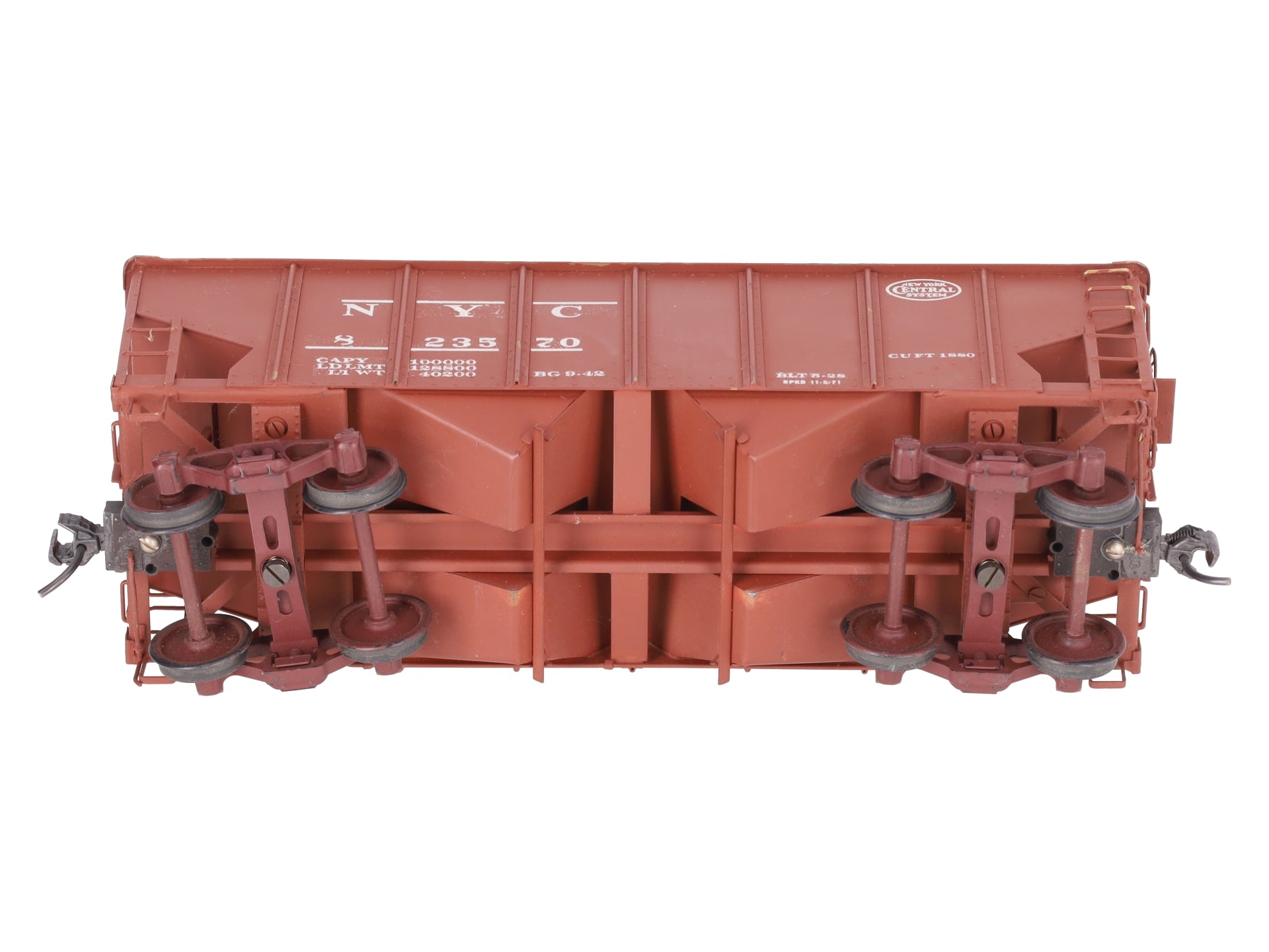 O Scale BRASS Custom NYC Hopper #823570 (2 Rail)