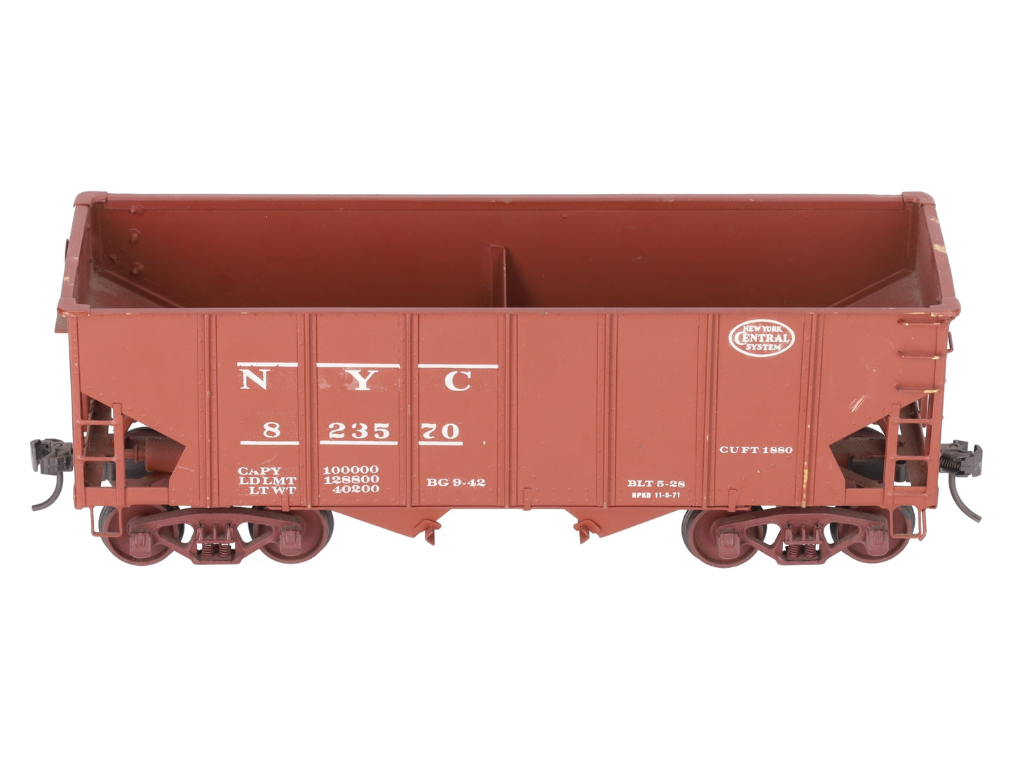 O Scale BRASS Custom NYC Hopper #823570 (2 Rail)