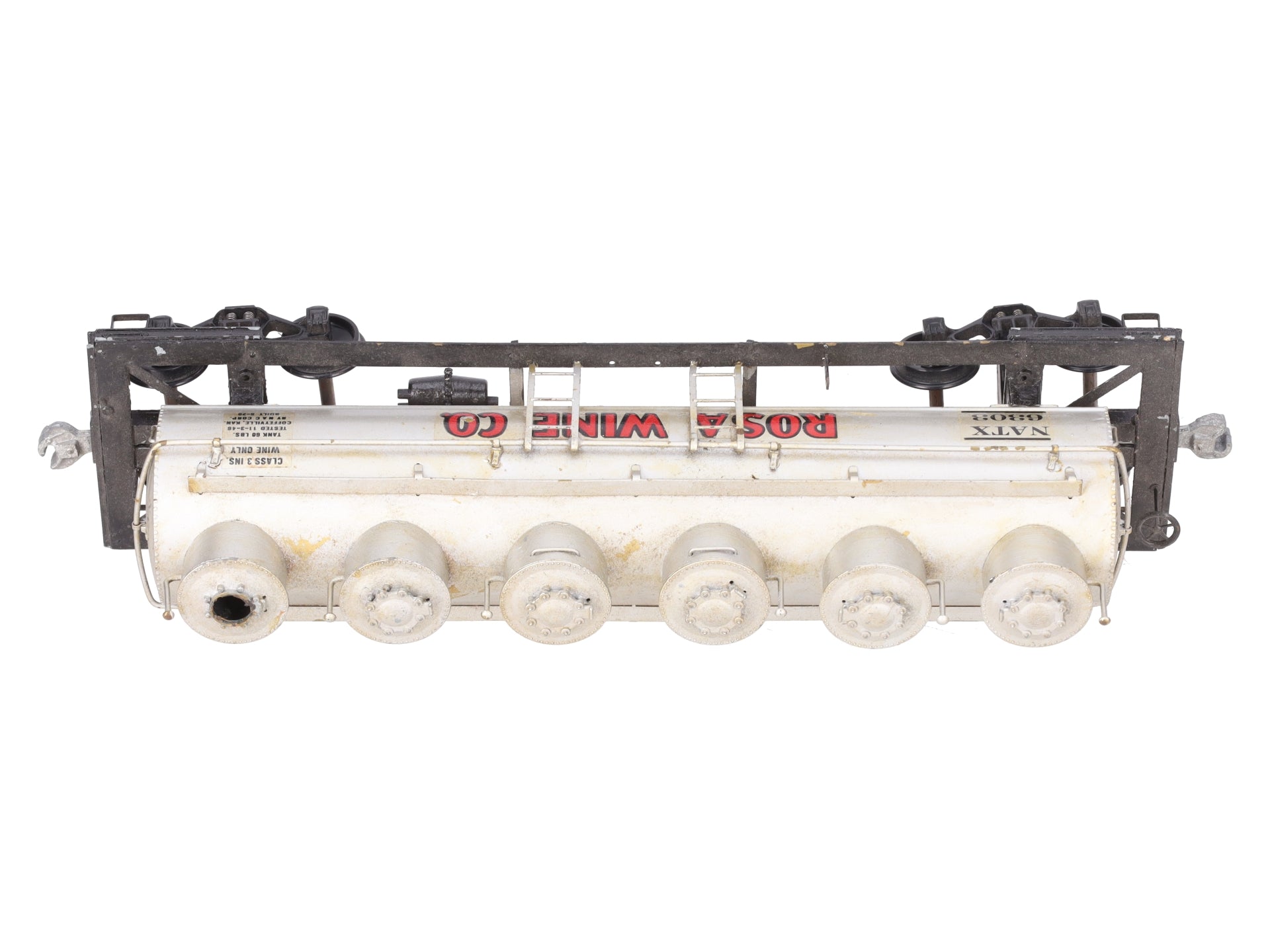 O Scale BRASS Custom Rosa Wine Co. Tank Car #63 (2 Rail)
