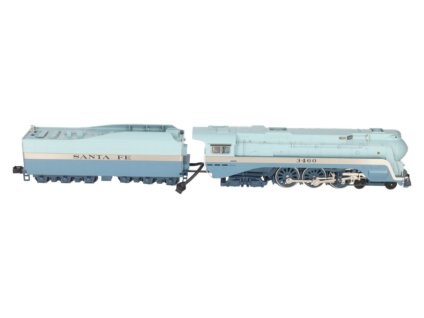 MTH 20-3079-1 O Santa Fe Blue Goose 4-6-4 Steam Locomotive & Tender w/PS2 #3460 EX/Box