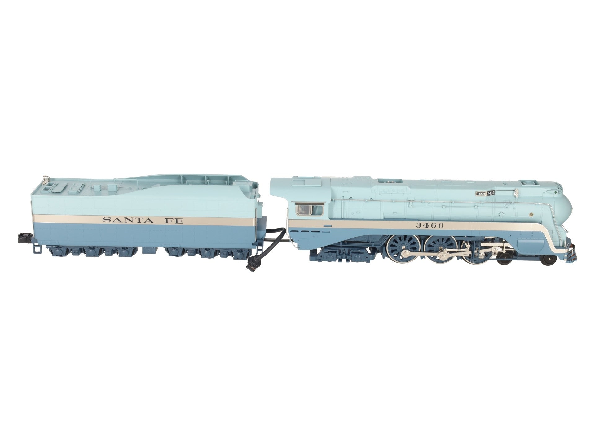 MTH 20-3079-1 O Santa Fe Blue Goose 4-6-4 Steam Locomotive & Tender w/PS2 #3460 EX/Box