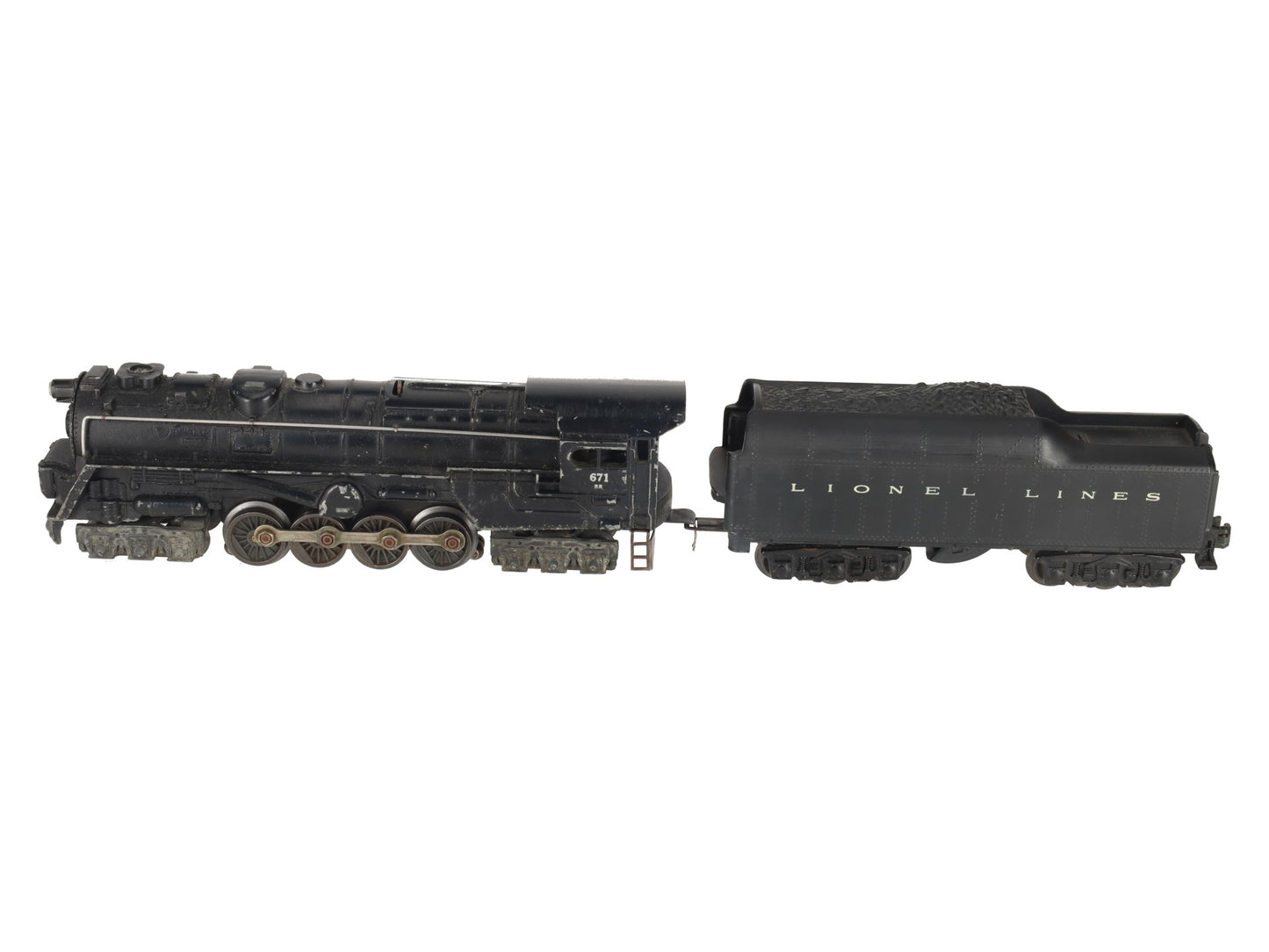 Lionel 671 Vintage O 6-8-6 Die-Cast Steam Turbine Locomotive with 2671W Tender VG