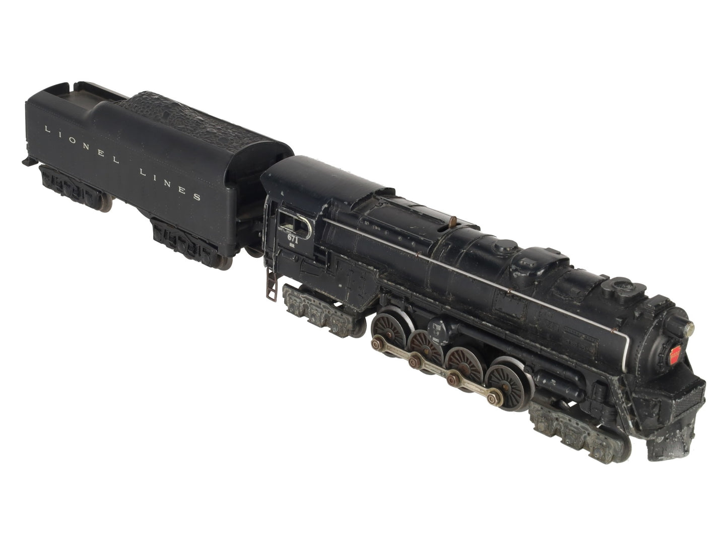 Lionel 671 Vintage O 6-8-6 Die-Cast Steam Turbine Locomotive with 2671W Tender VG