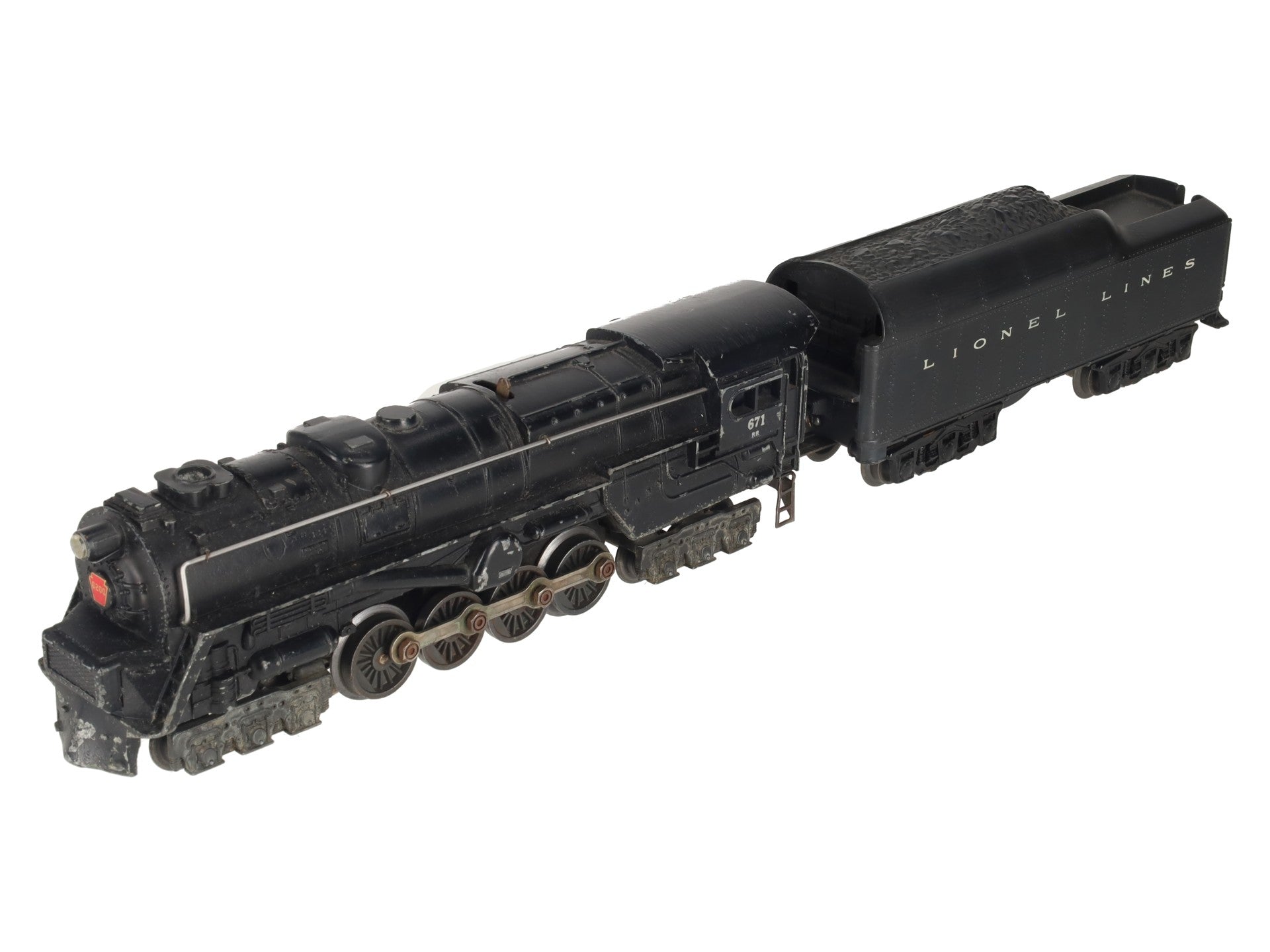 Lionel 671 Vintage O 6-8-6 Die-Cast Steam Turbine Locomotive with 2671W Tender VG