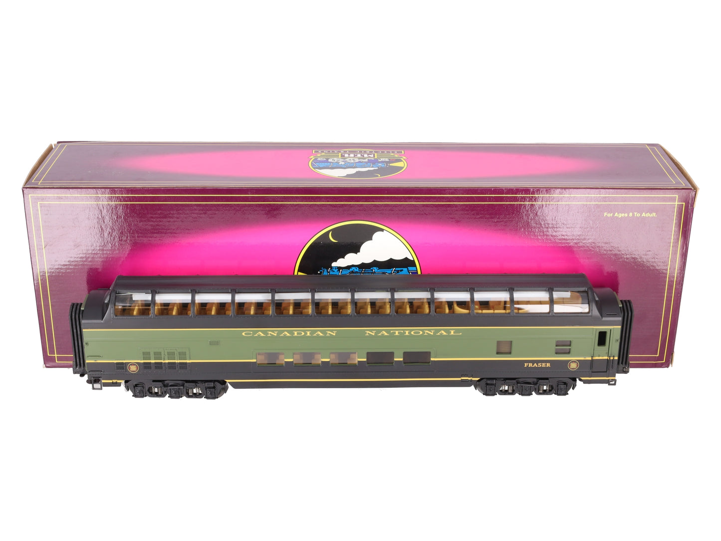 MTH 20-67029 O Canadian National 70' ABS Full Length Vista Dome Car-Smooth LN/Box