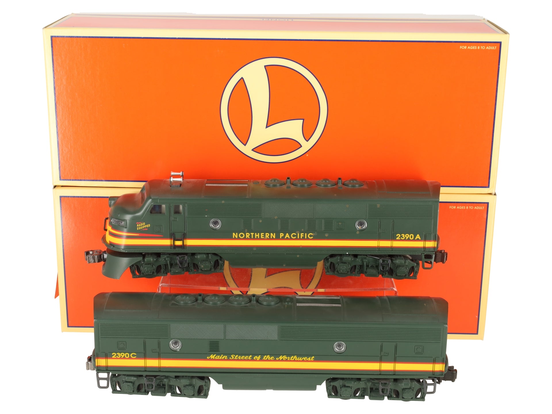 Lionel 6-18131 Northern Pacific F3 AB Diesel Loco Set w/Railsounds #2390A/2390C EX/Box