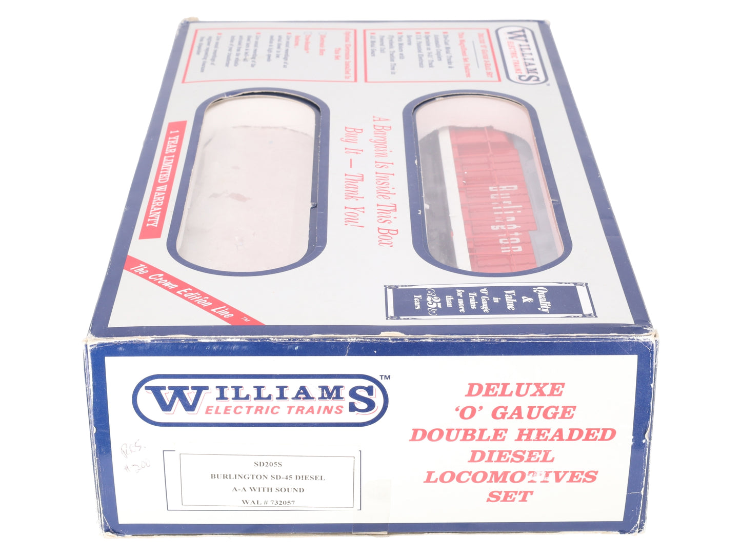 Williams SD205S Burlington SD-45 Diesel AA w/Horn VG/Box