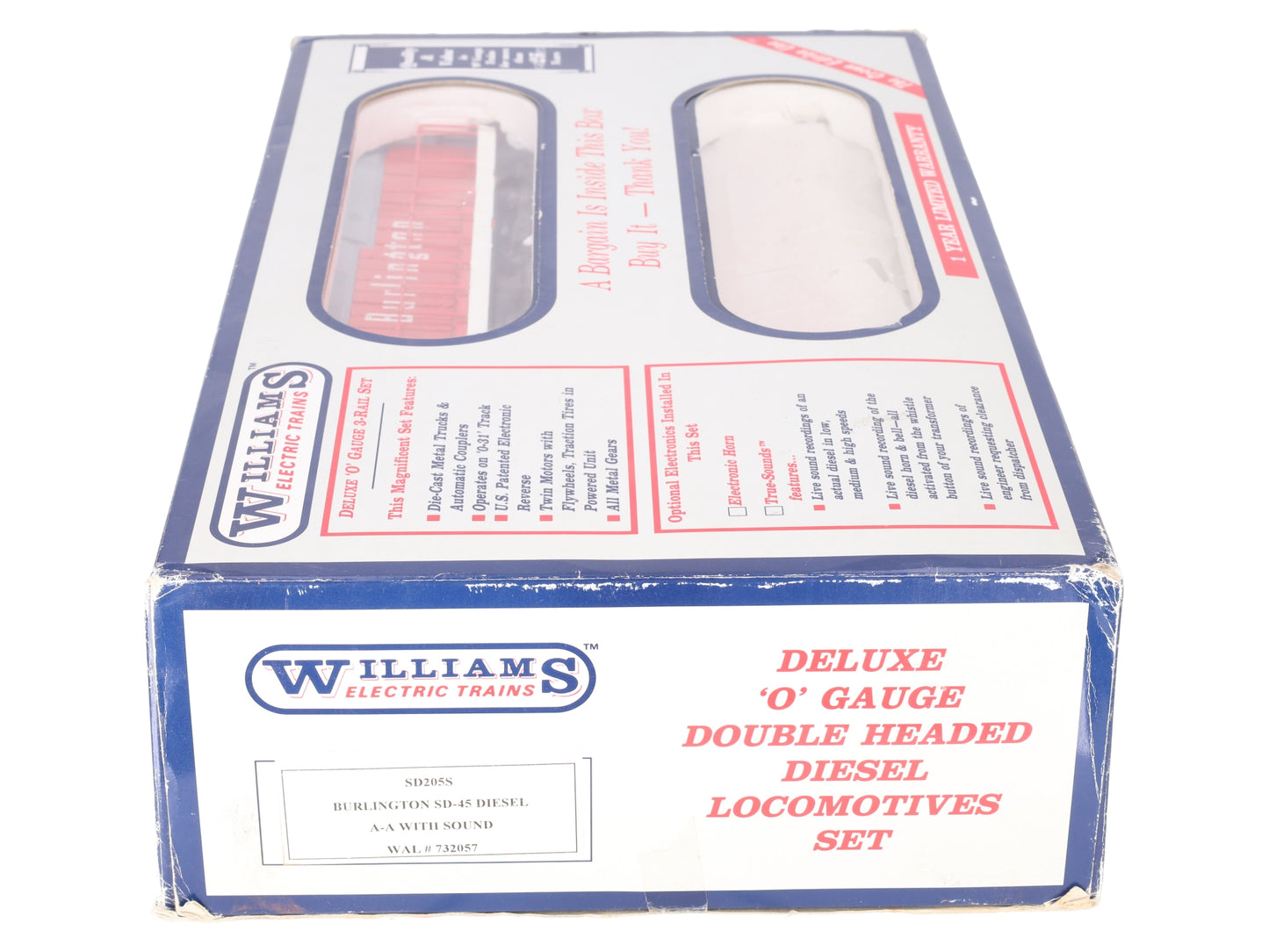 Williams SD205S Burlington SD-45 Diesel AA w/Horn VG/Box
