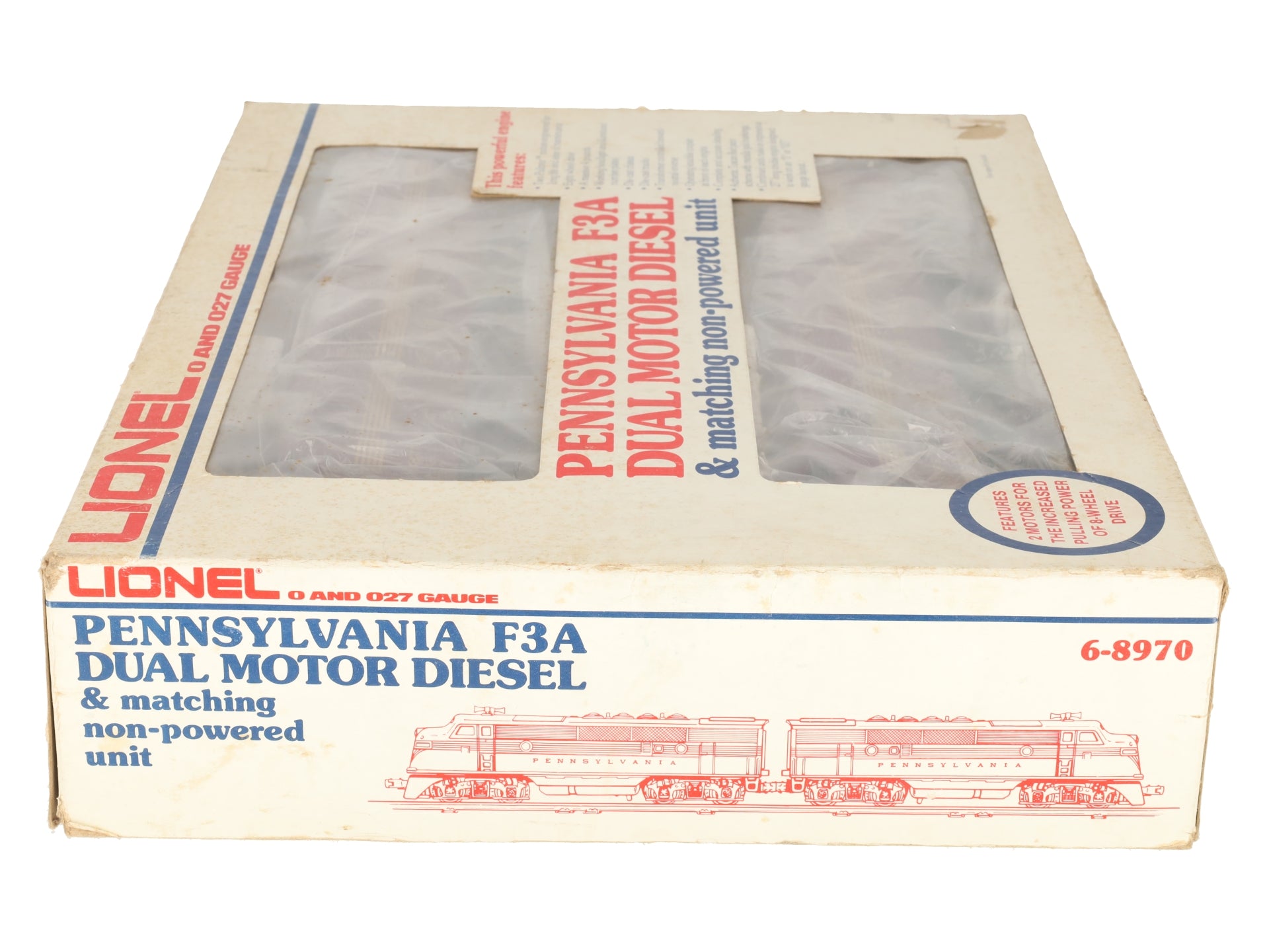 Lionel 6-8970 O Gauge Pennsylvania F3 Tuscan AA Diesel Locomotive Set EX/Box