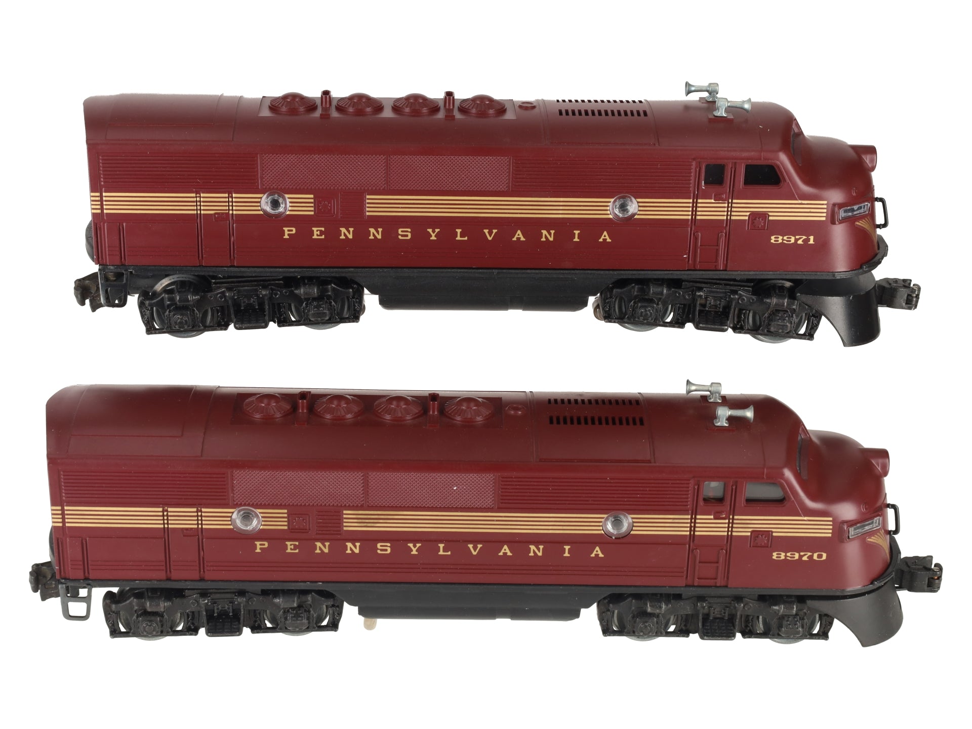 Lionel 6-8970 O Gauge Pennsylvania F3 Tuscan AA Diesel Locomotive Set EX/Box