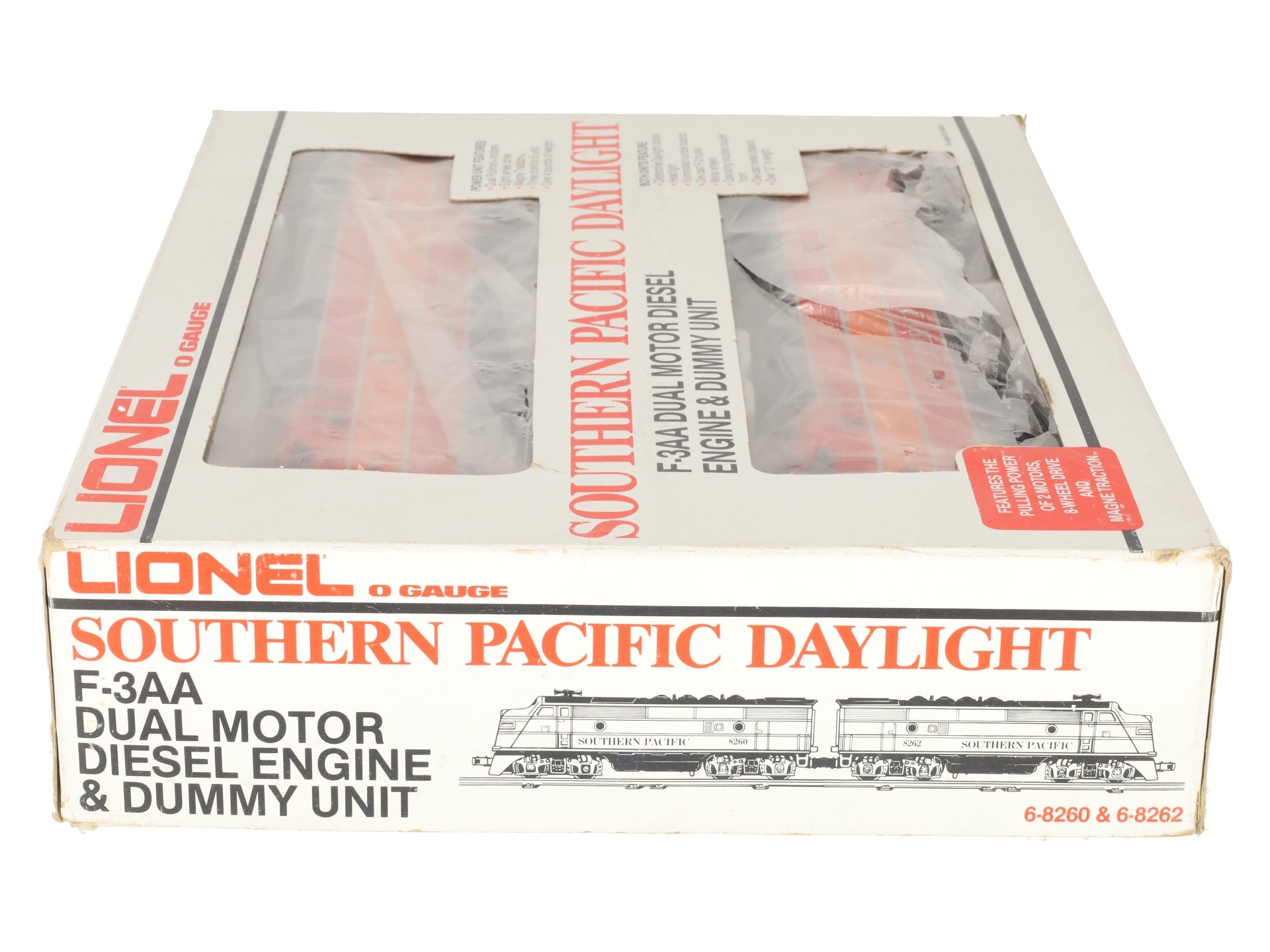Lionel 6-8260 O Gauge Southern Pacific F3 AA Diesel Locomotive Set #8260/8262 EX/Box