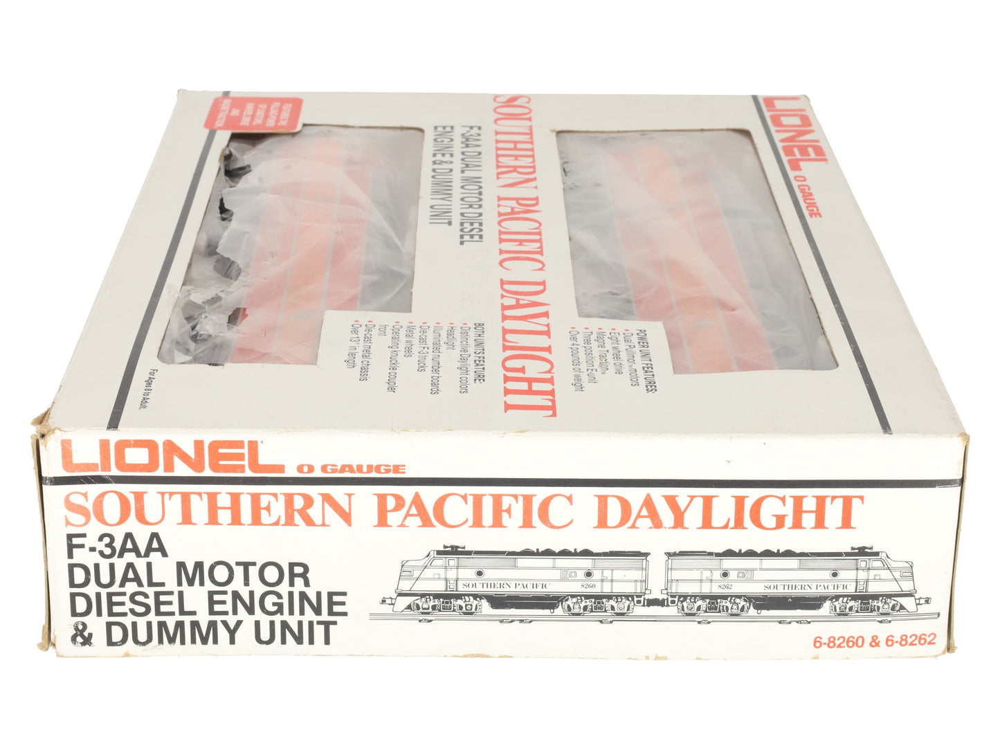 Lionel 6-8260 O Gauge Southern Pacific F3 AA Diesel Locomotive Set #8260/8262 EX/Box