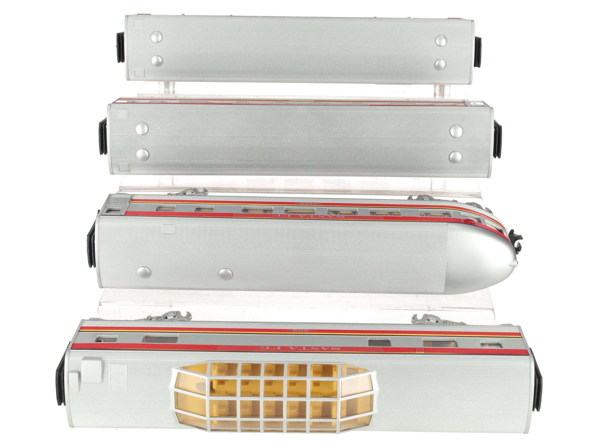 MTH 30-6103 O Santa Fe RailKing O-27 Streamlined Passenger Car Set (Set of 4) LN/Box