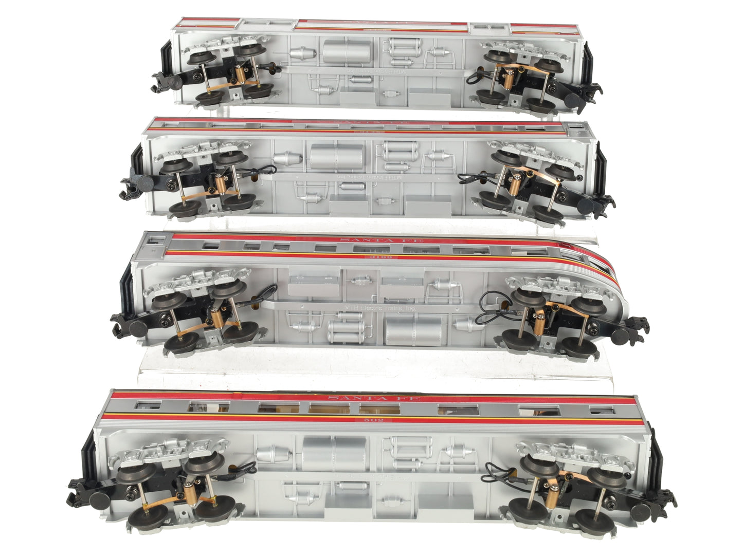 MTH 30-6103 O Santa Fe RailKing O-27 Streamlined Passenger Car Set (Set of 4) LN/Box