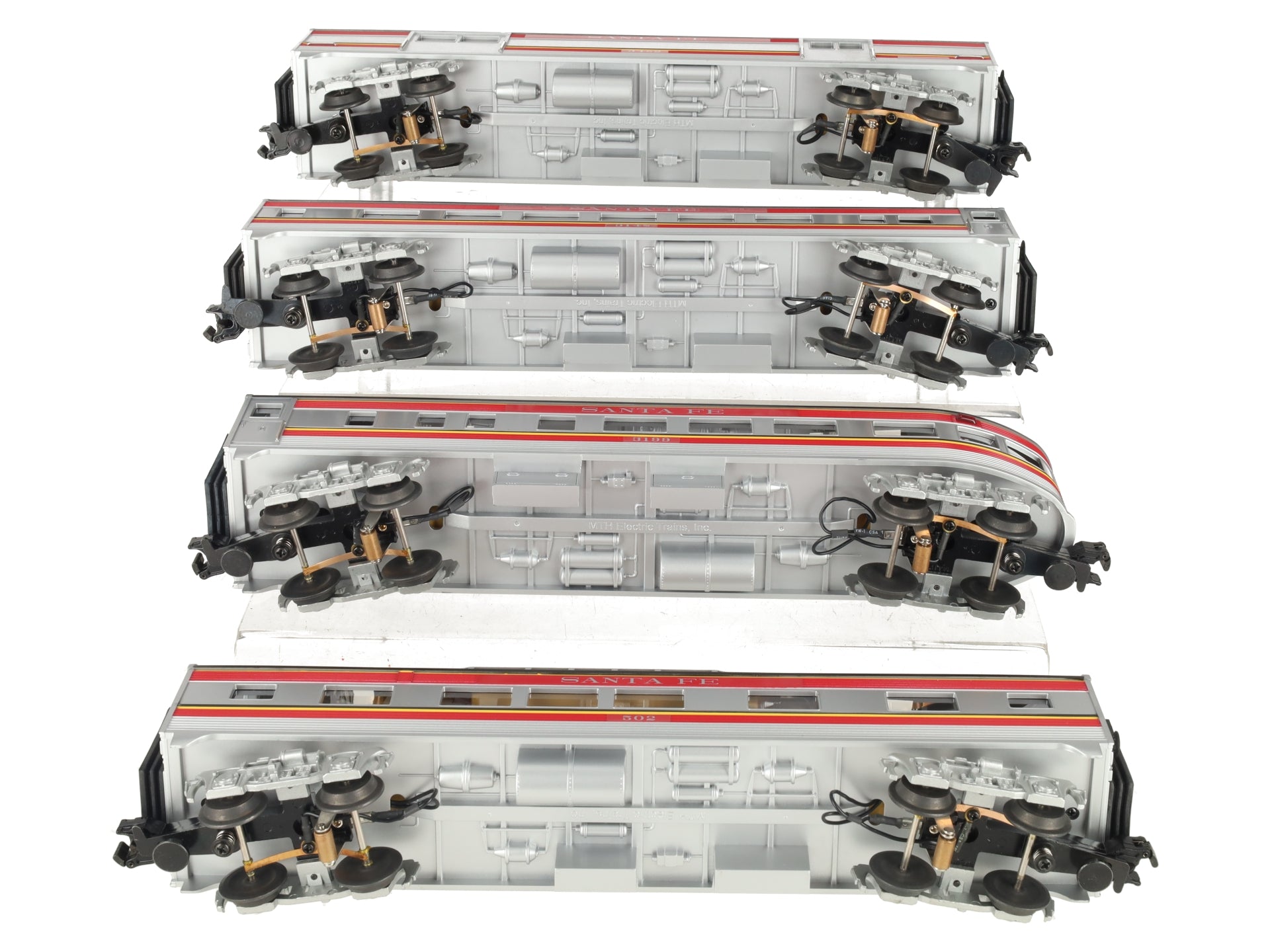 MTH 30-6103 O Santa Fe RailKing O-27 Streamlined Passenger Car Set (Set of 4) LN/Box