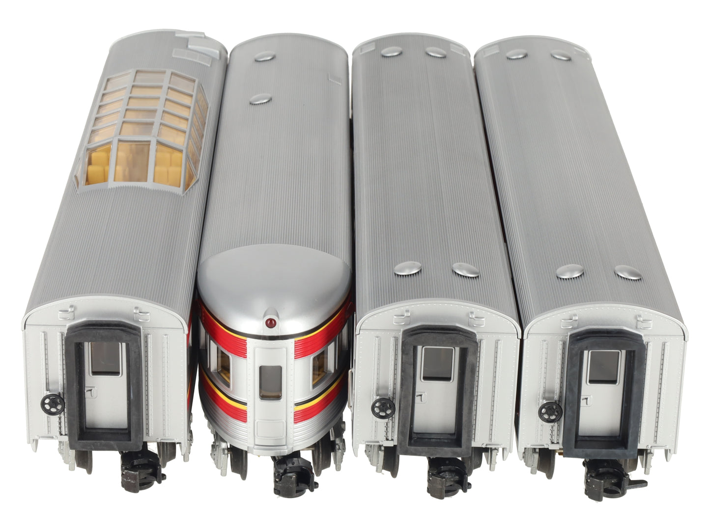 MTH 30-6103 O Santa Fe RailKing O-27 Streamlined Passenger Car Set (Set of 4) LN/Box