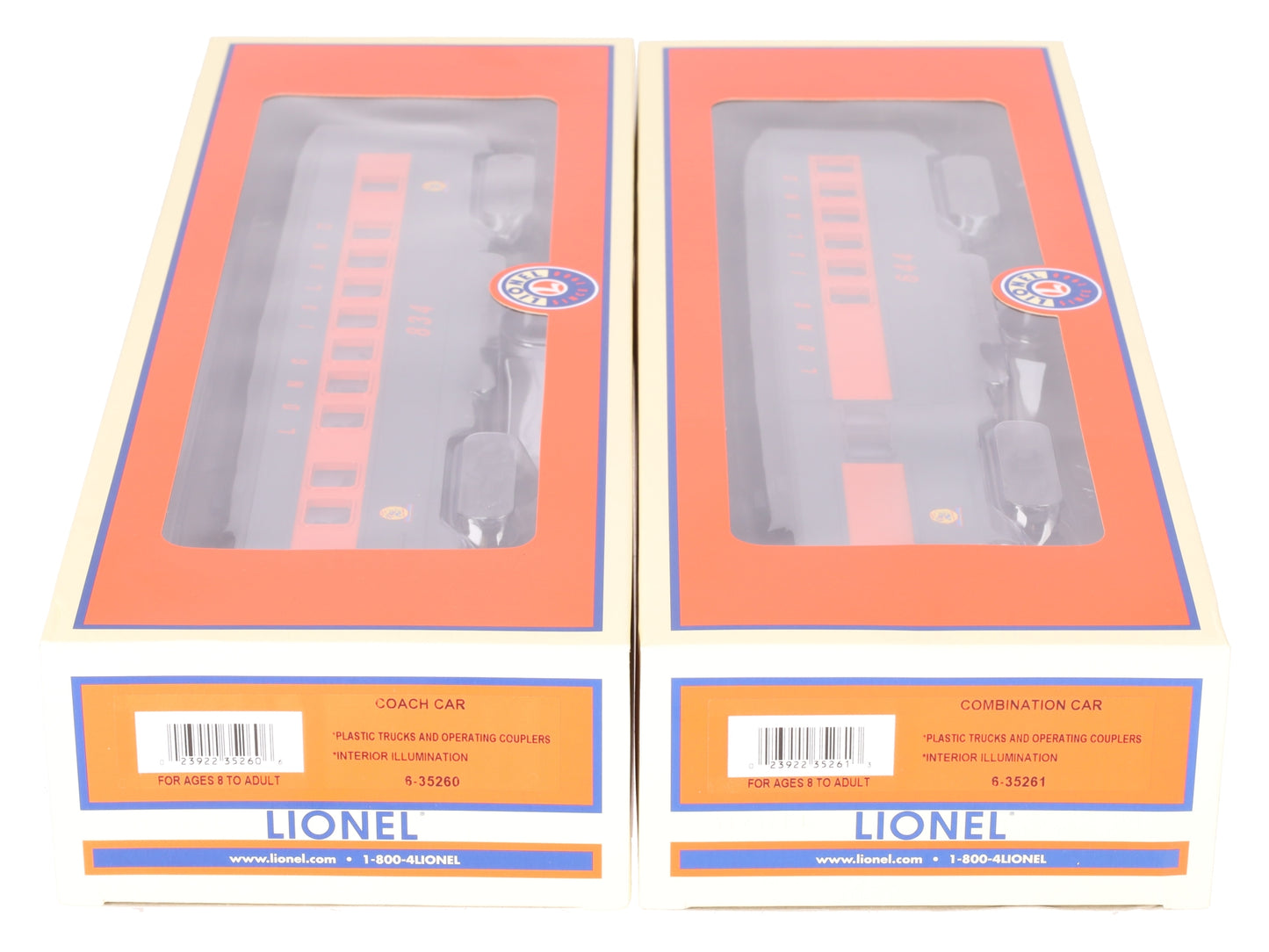 Lionel 6-35259 O Gauge Long Island Streamlined Passenger Cars 2-Pack LN/Box