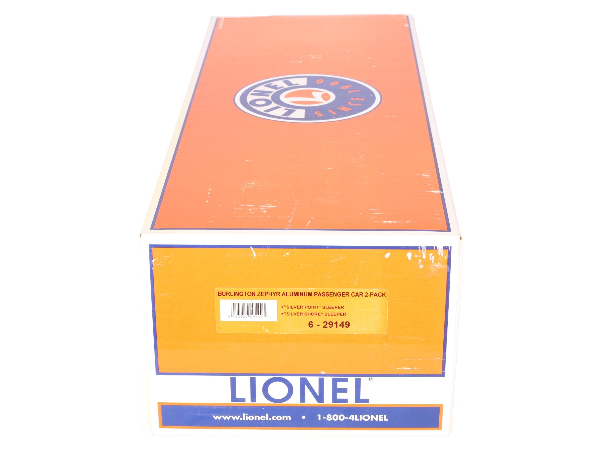Lionel 6-29149 O Gauge Chicago Burlington & Quincy Zephyr Passenger Car Set EX/Box