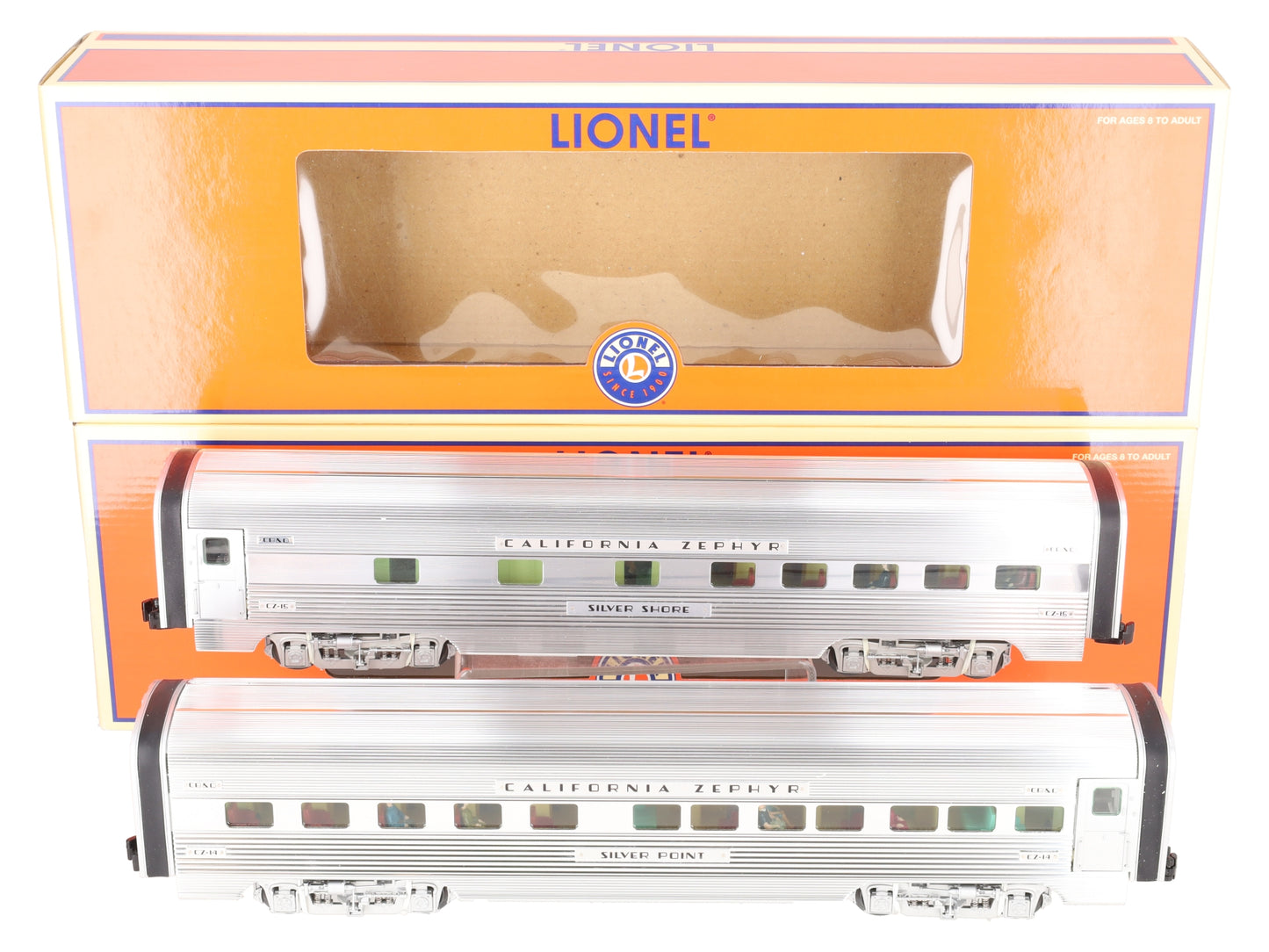 Lionel 6-29149 O Gauge Chicago Burlington & Quincy Zephyr Passenger Car Set EX/Box