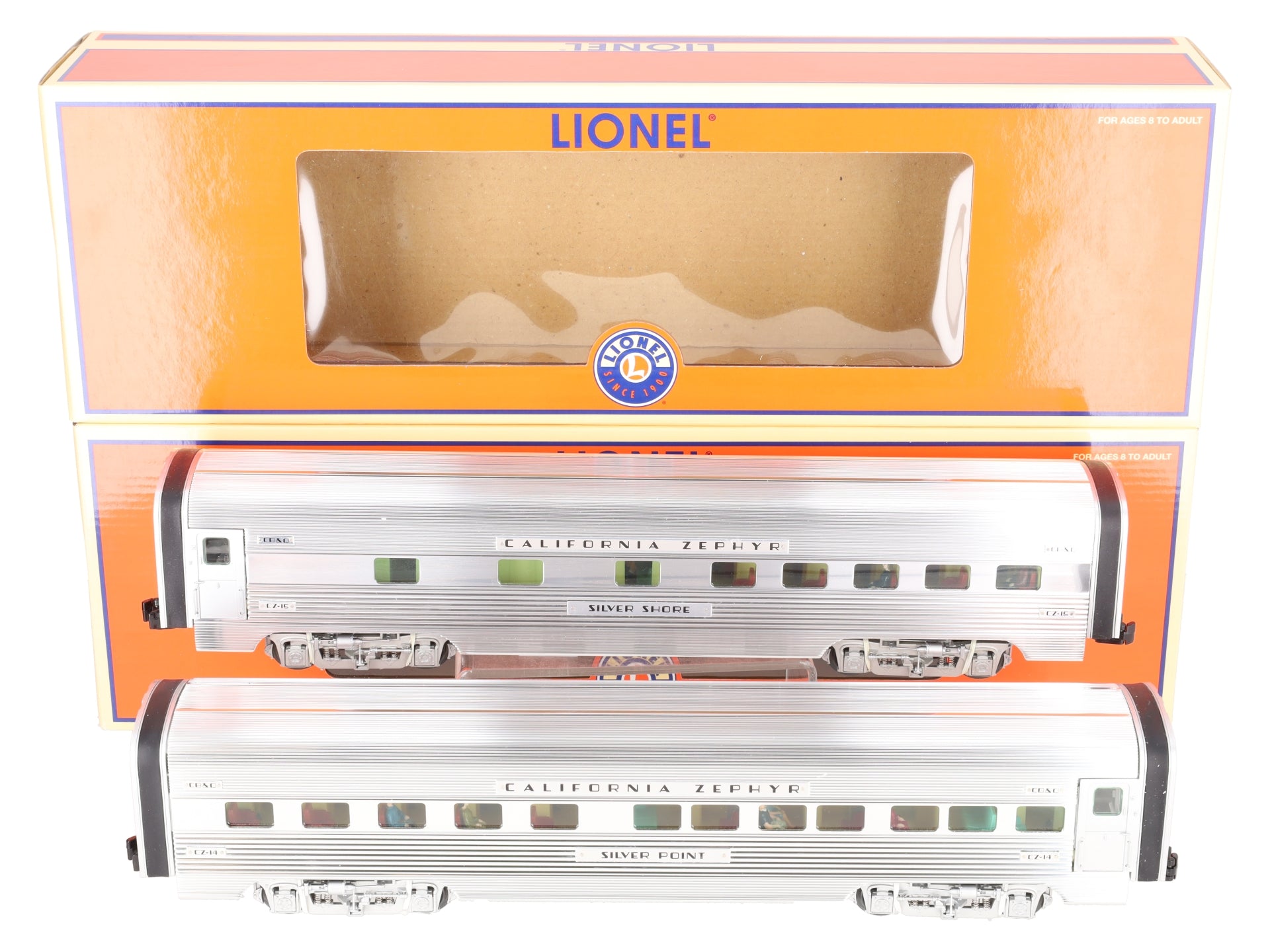 Lionel 6-29149 O Gauge Chicago Burlington & Quincy Zephyr Passenger Car Set EX/Box