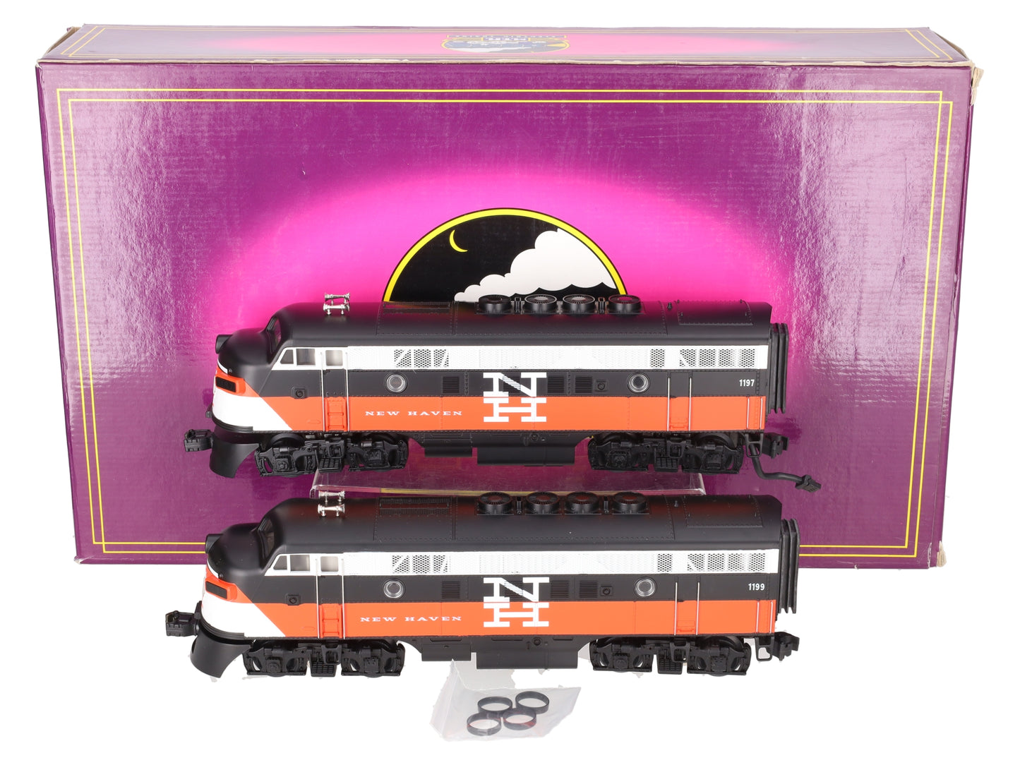 MTH MT-2089LP O New Haven EMD F-3 AA Diesel Set w/PS1 #1199 LN/Box