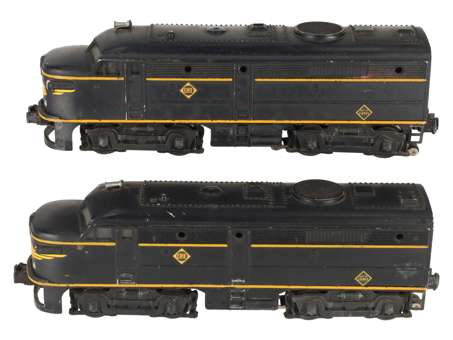 Lionel 2032 Vintage O Erie Alco AA Diesel Locomotive Set VG