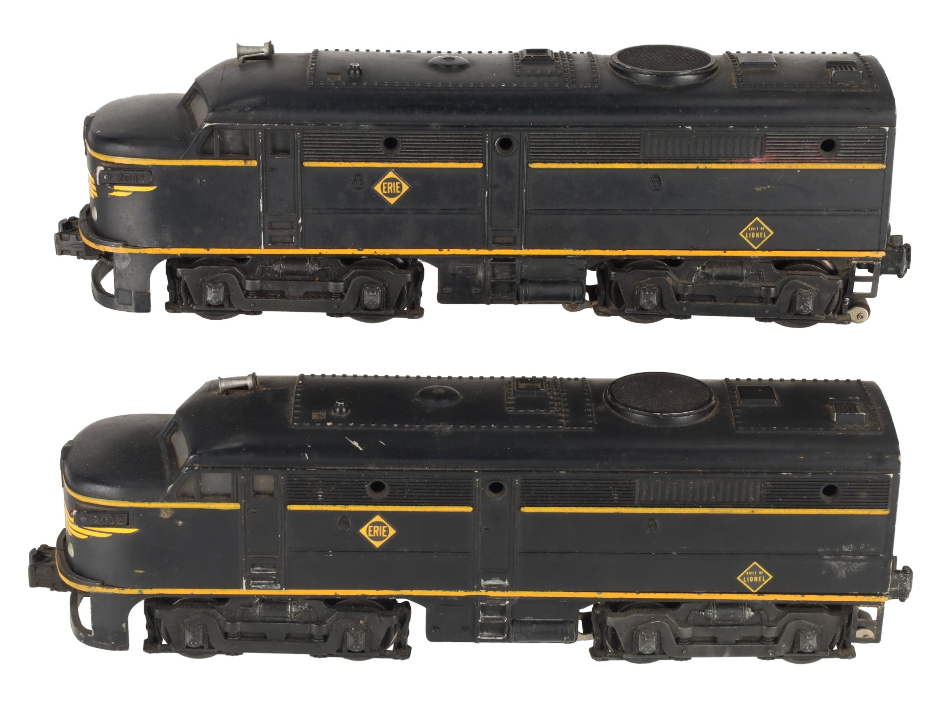 Lionel 2032 Vintage O Erie Alco AA Diesel Locomotive Set VG