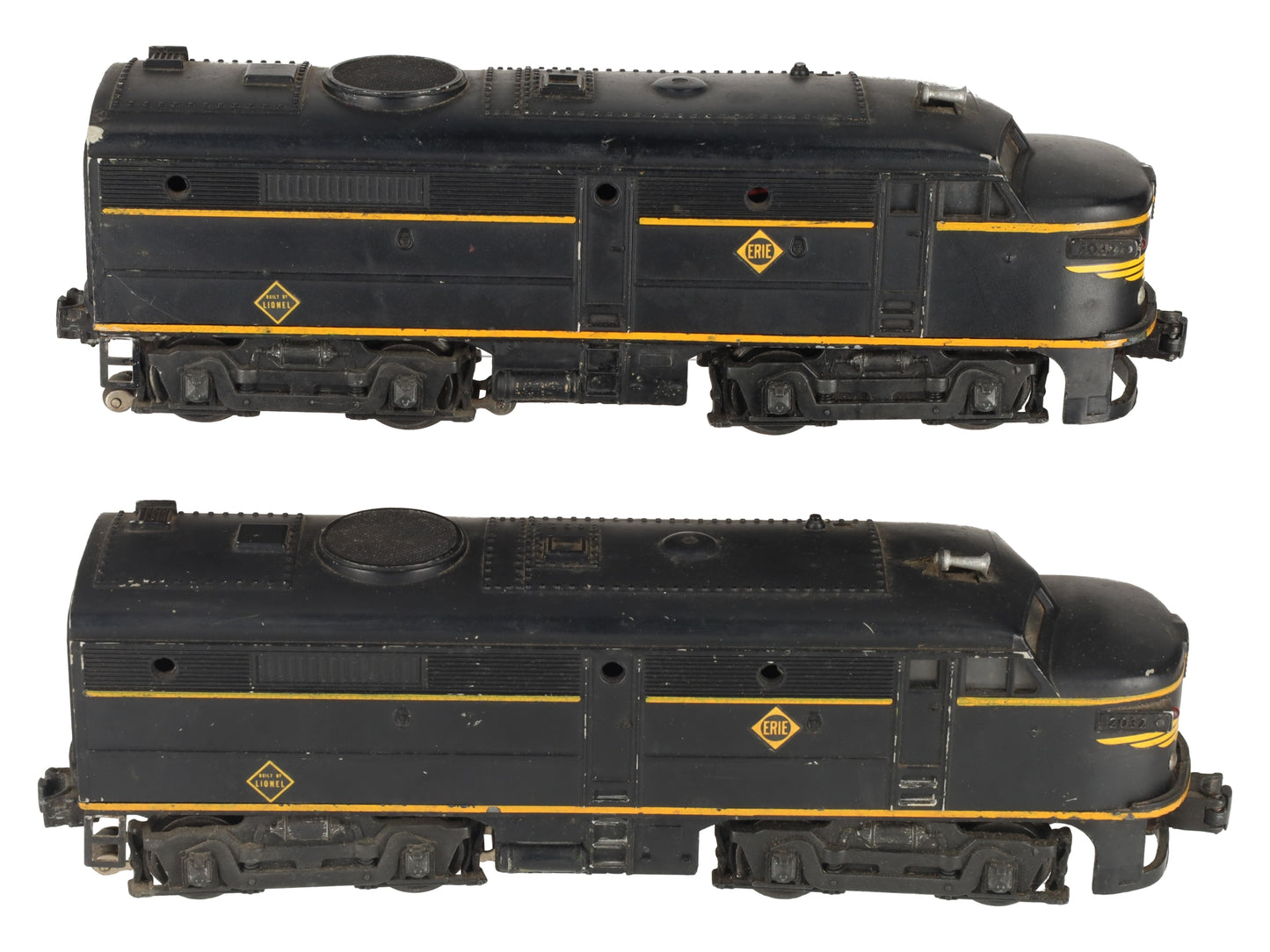 Lionel 2032 Vintage O Erie Alco AA Diesel Locomotive Set VG
