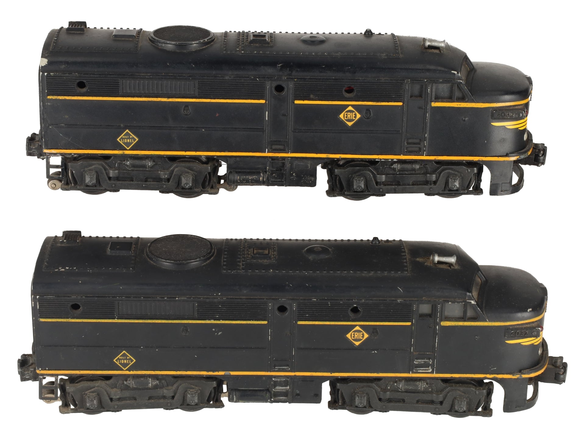 Lionel 2032 Vintage O Erie Alco AA Diesel Locomotive Set VG