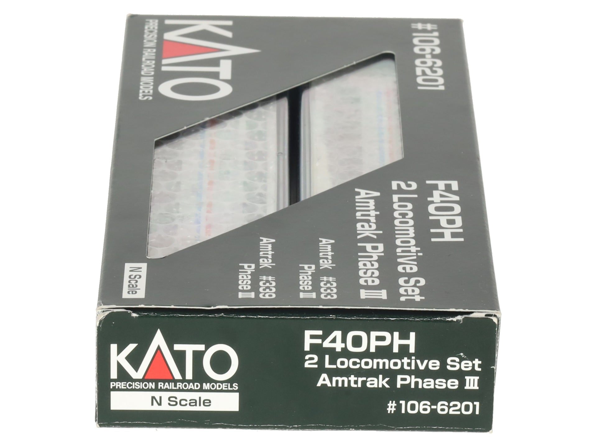 Kato 106-6201 N Amtrak Phase III F40PH Diesel Locomotive Set EX/Box